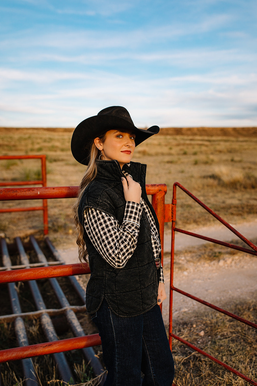 Vest, Black Quilted HH1169 VEST