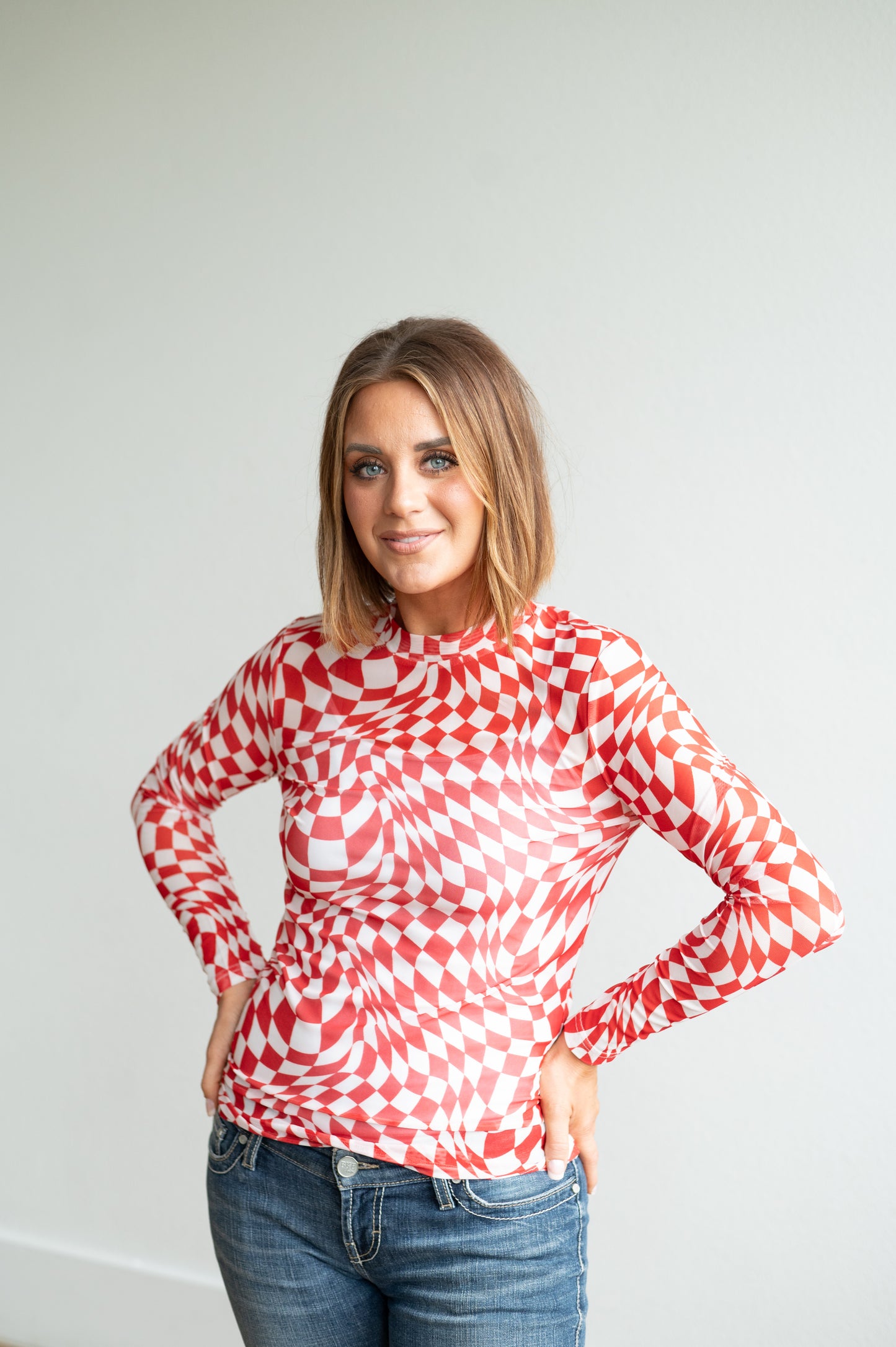 Mesh, Wavy Red HH1221