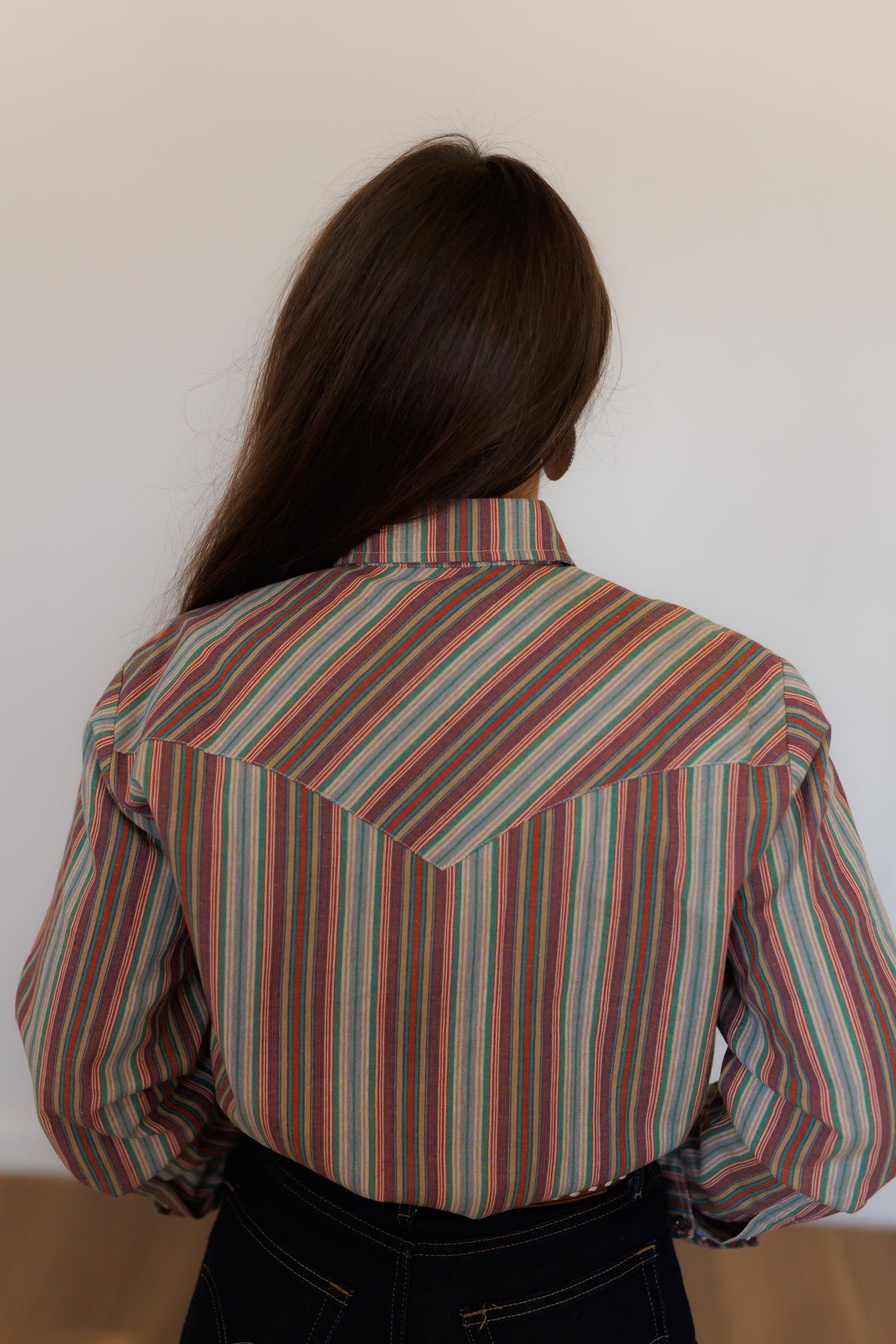 Serape Stripe Long Sleeve Pearl Snap (HH19)