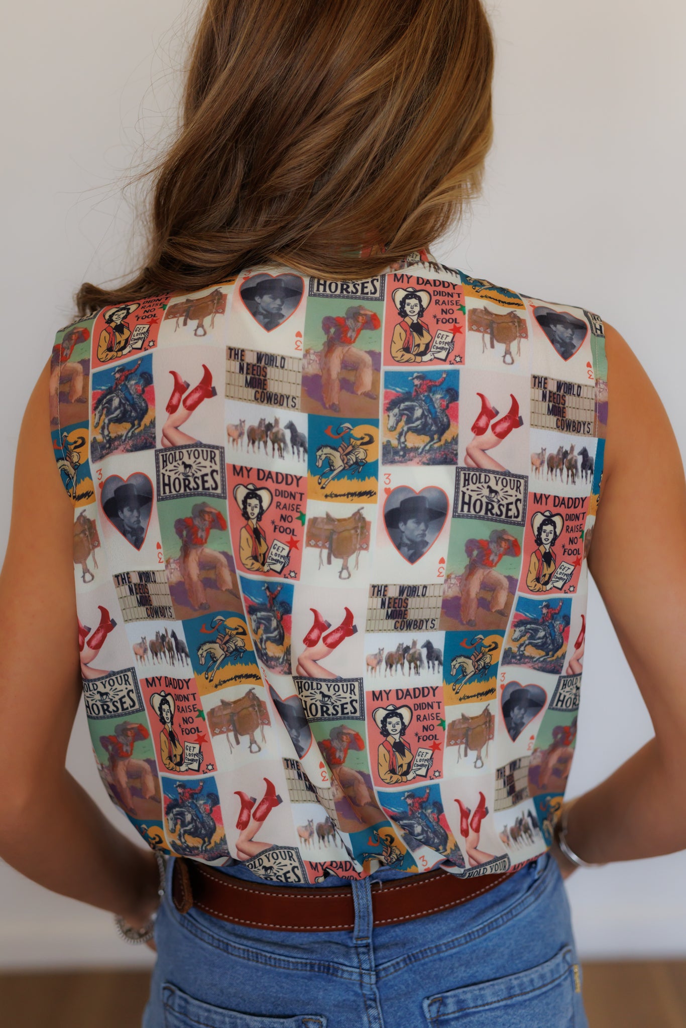 Sleeveless Top, Cowgirl Heart HH2089 (SINGLES)