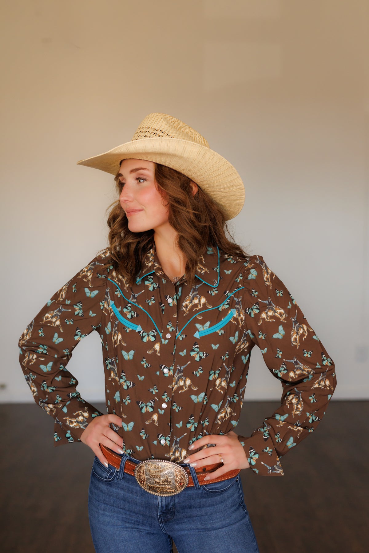 Brown Butterfly Performance Long Sleeve (HH2710)