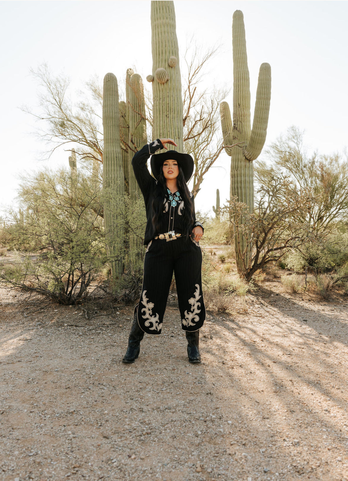 Pants, Black Applique HH2555