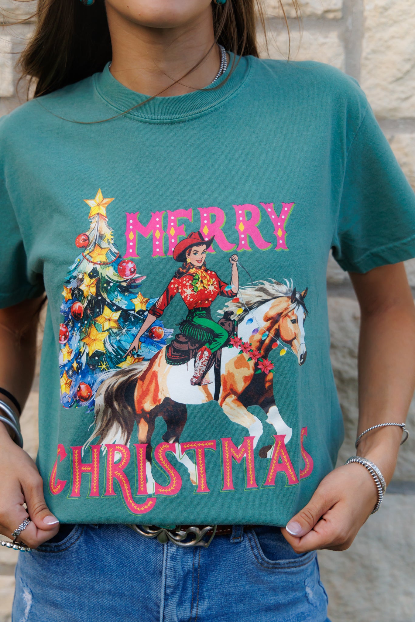 T-Shirt, Merry Christmas Cowgirl HH1717