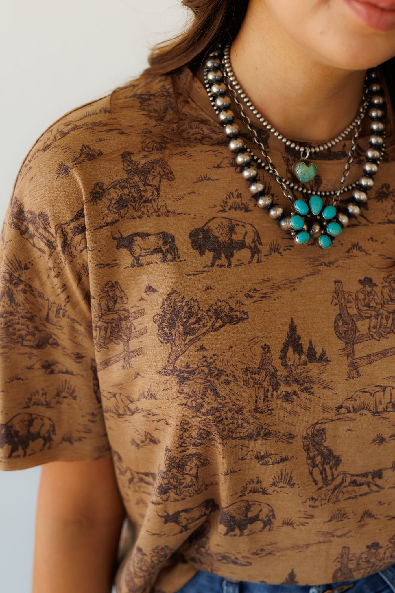 T-Shirt, Brown Buffalo HH1412