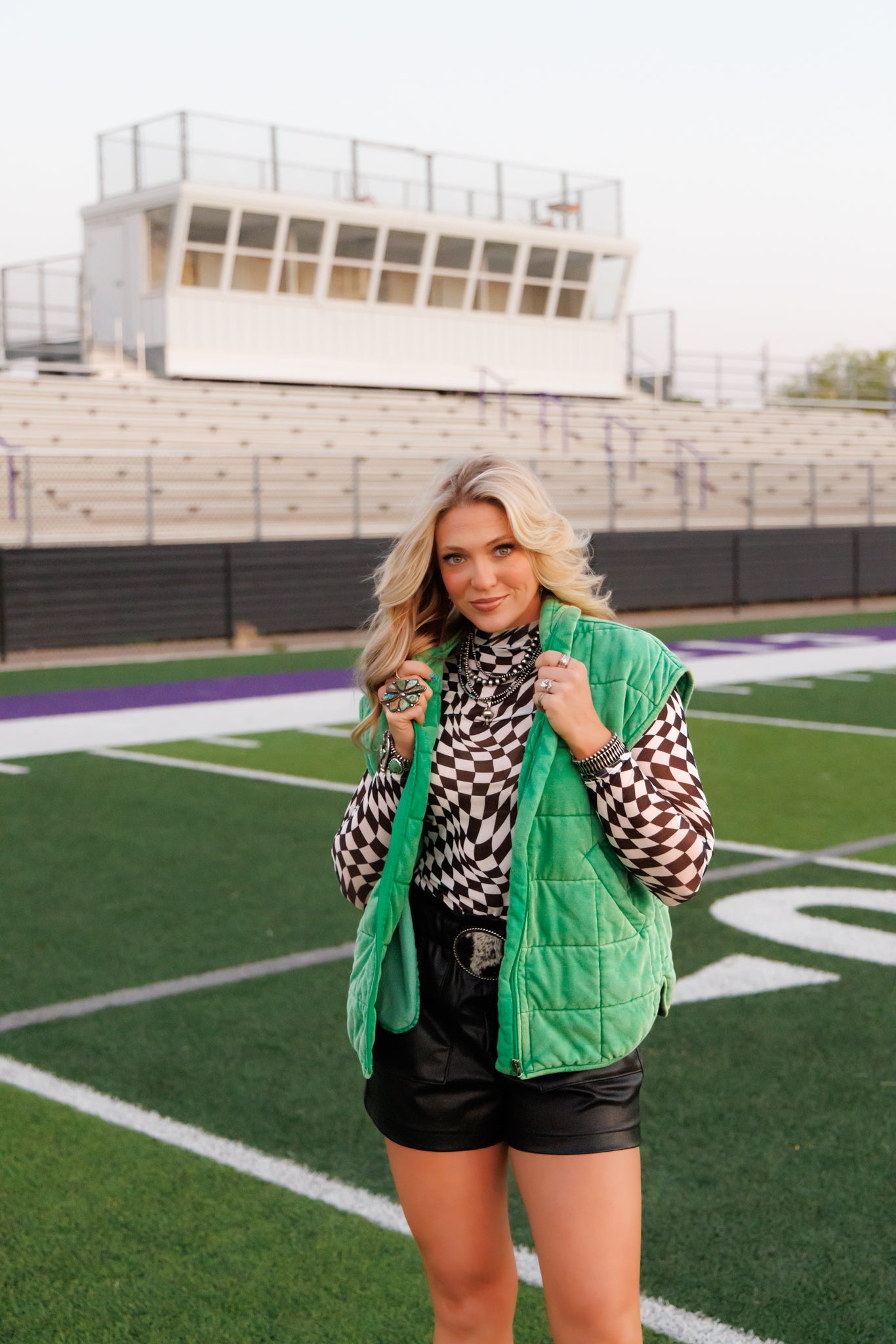 Vest, Green Quilted HH1169