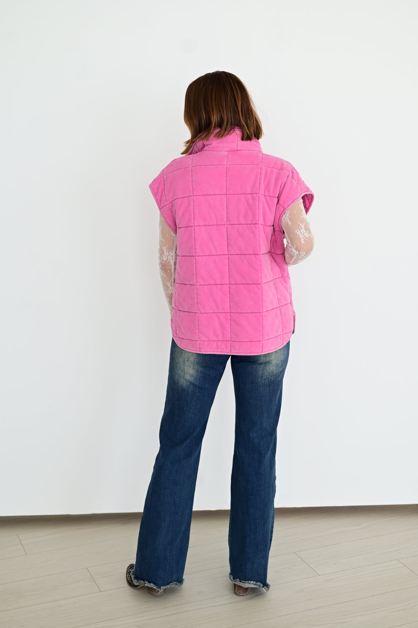 Vest, Hot pink Quilted HH1169
