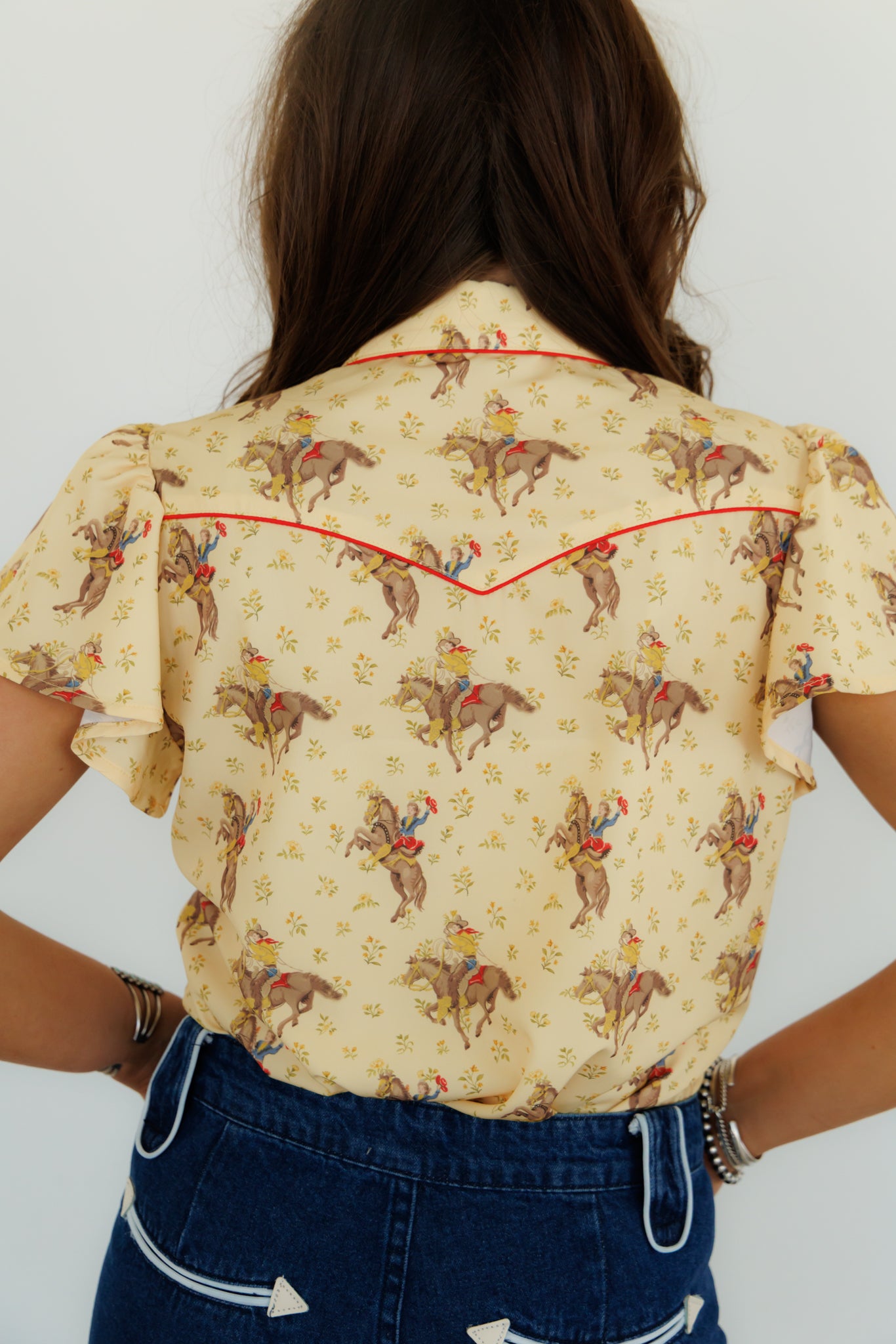 PEARL SNAP, Prairie Gold Flutter Sleeve H2728