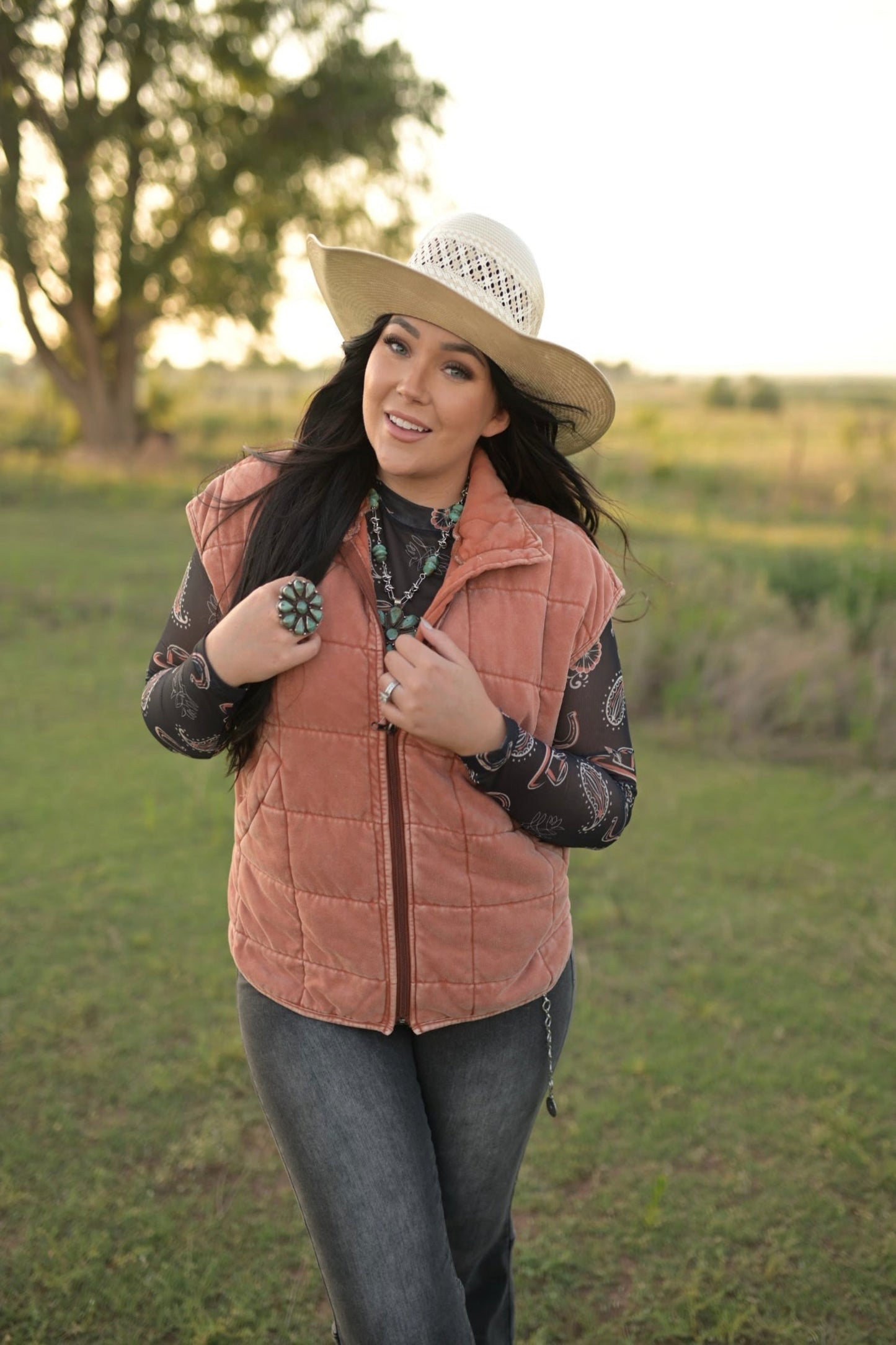 Vest, Rust Quilted HH1169