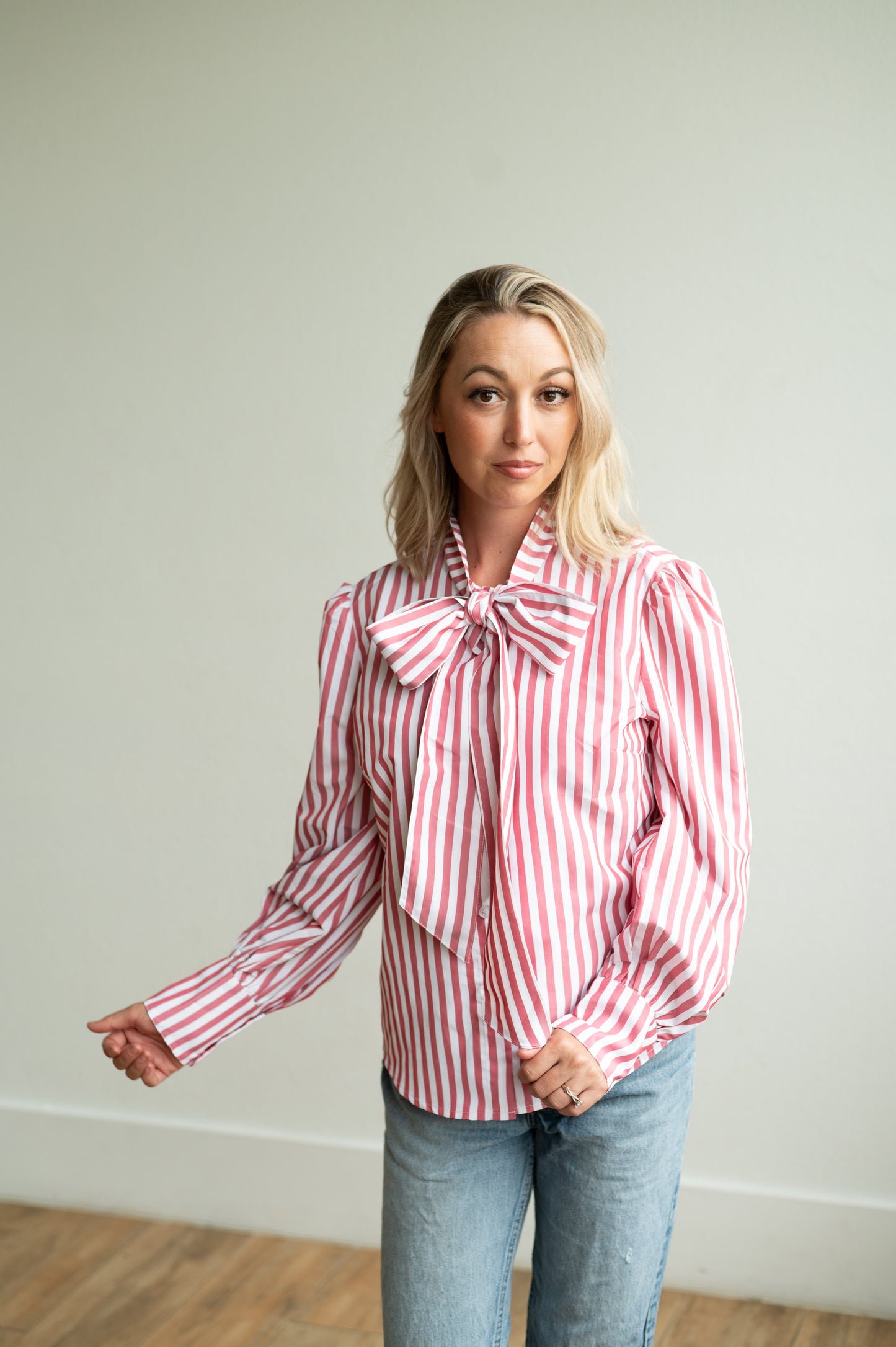 Tie Top, Red Stripe HH2712
