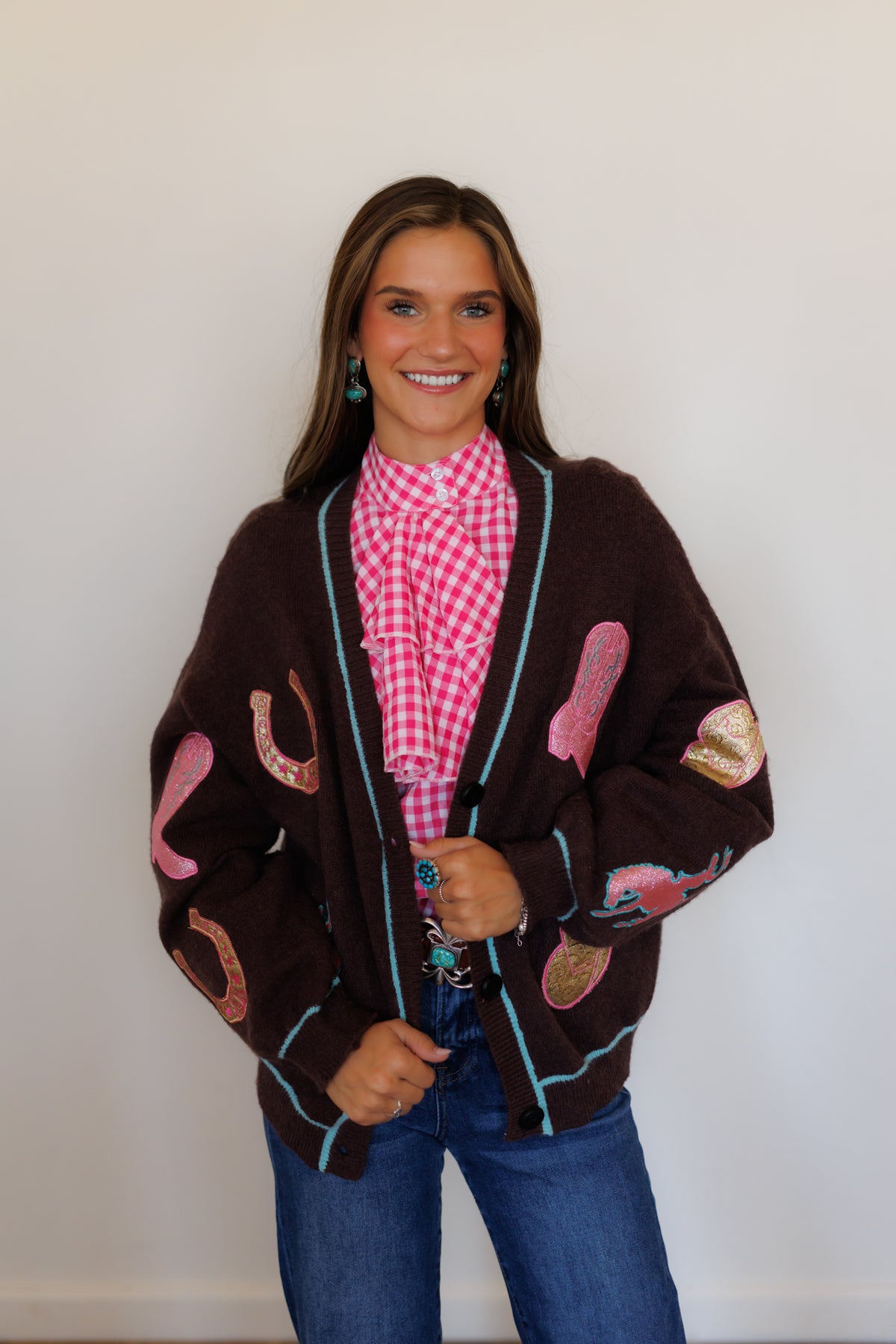 Glitter Bronc Cardigan  HH2864