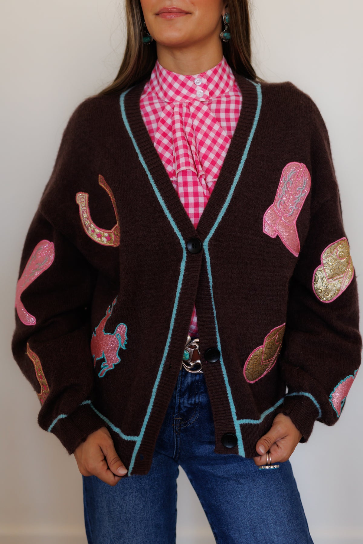 Glitter Bronc Cardigan  HH2864