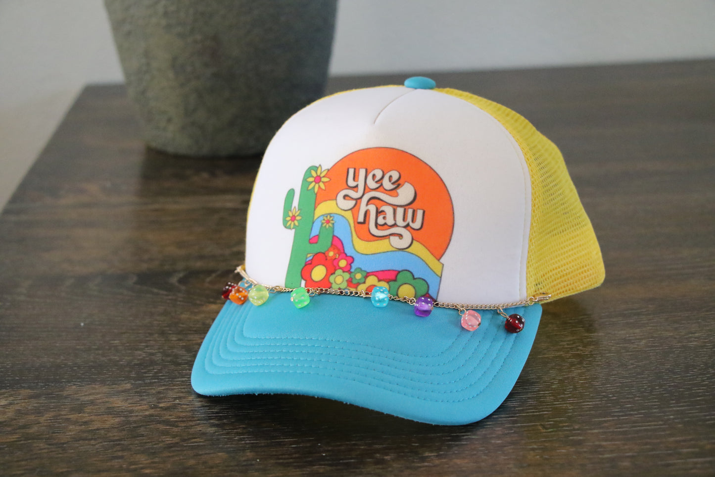 IS HH5401 CACTUS YEEHAW TRUCKER HAT