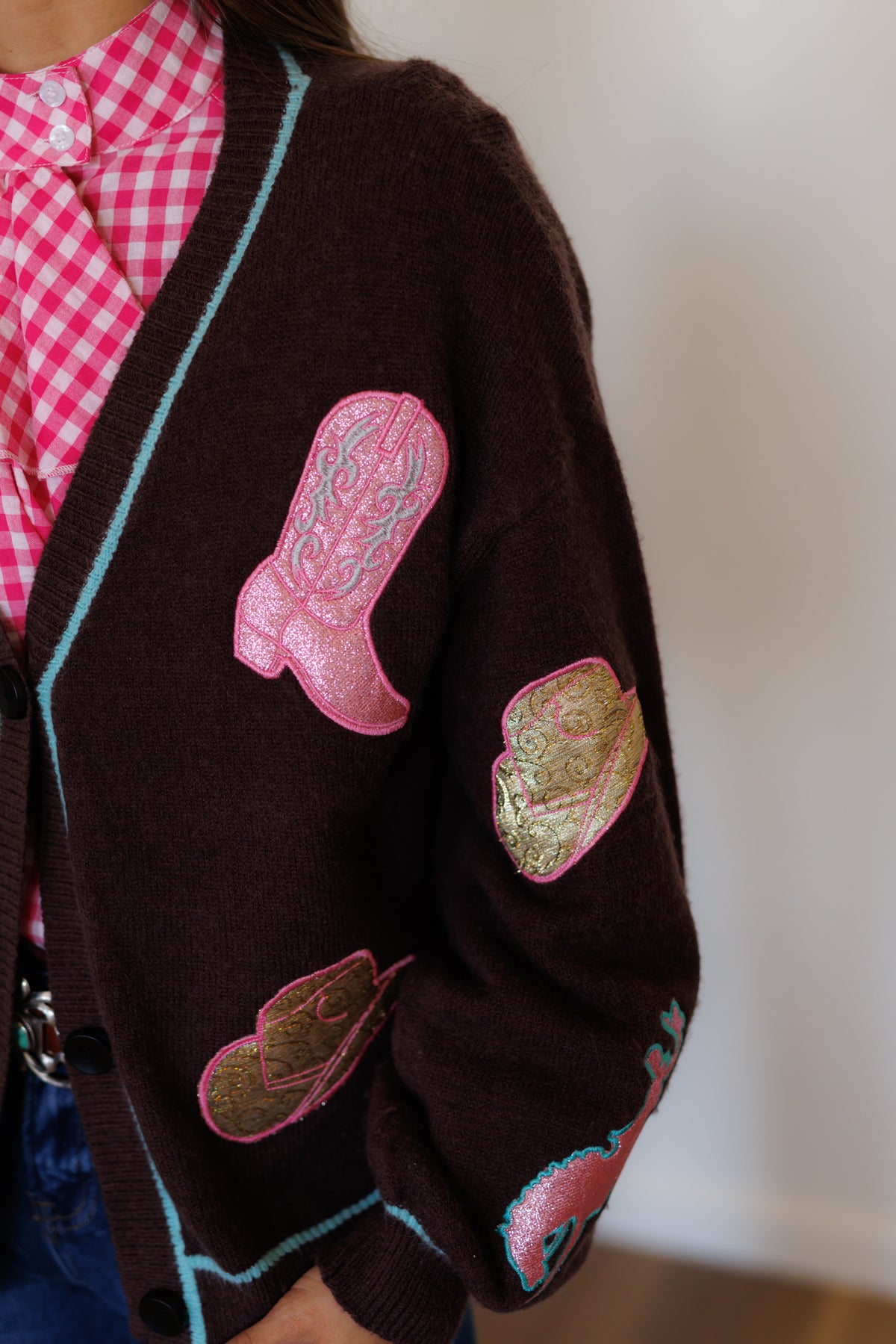 Glitter Bronc Cardigan  HH2864