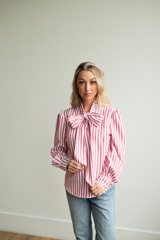 Tie Top, Red Stripe HH2712