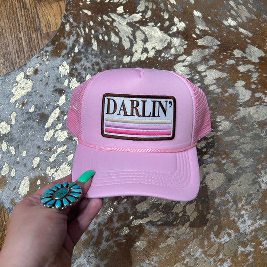 HH5401 DARLIN TRUCKER HAT-PINK