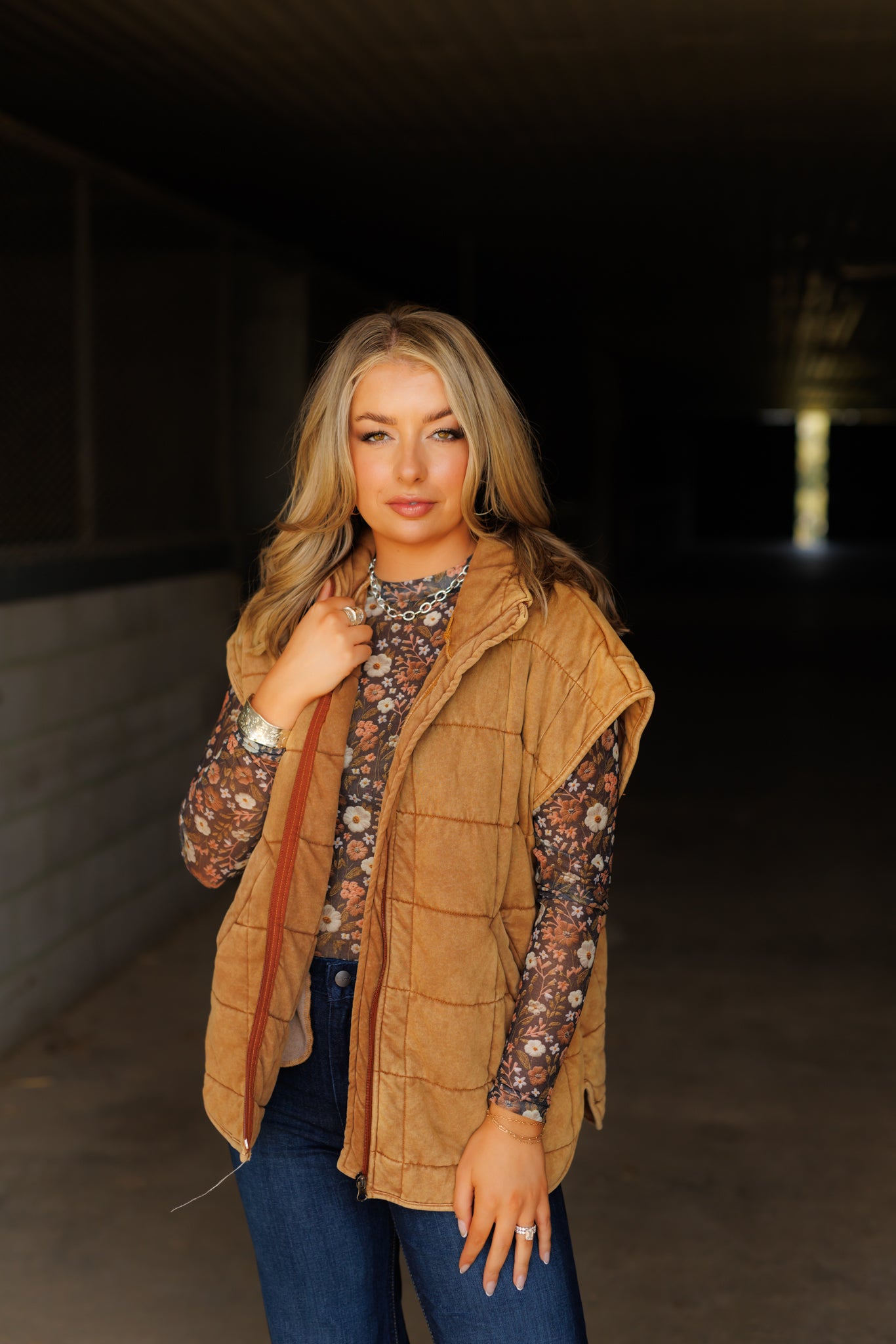 Vest, Brown Quilted HH1169