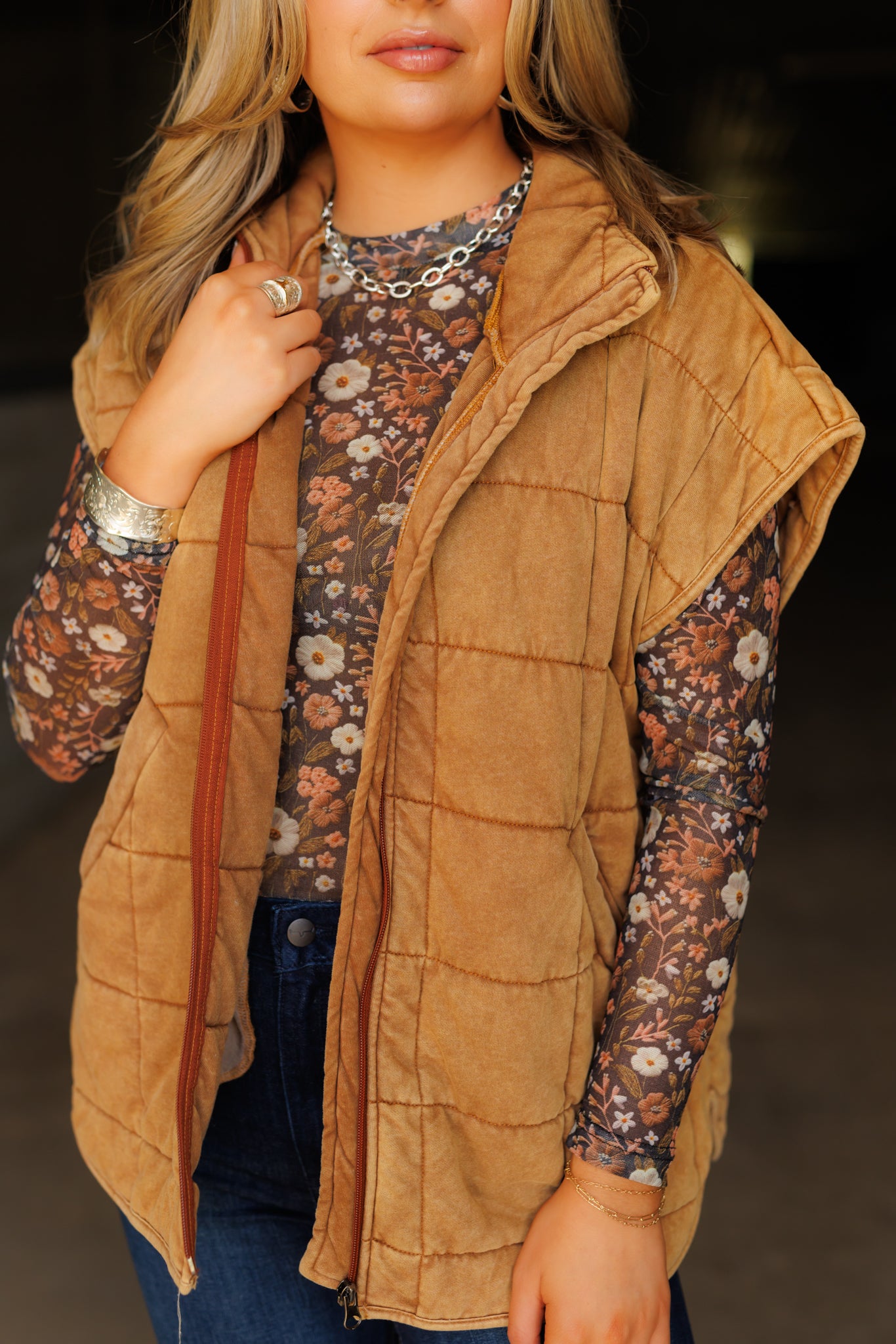 Vest, Brown Quilted HH1169