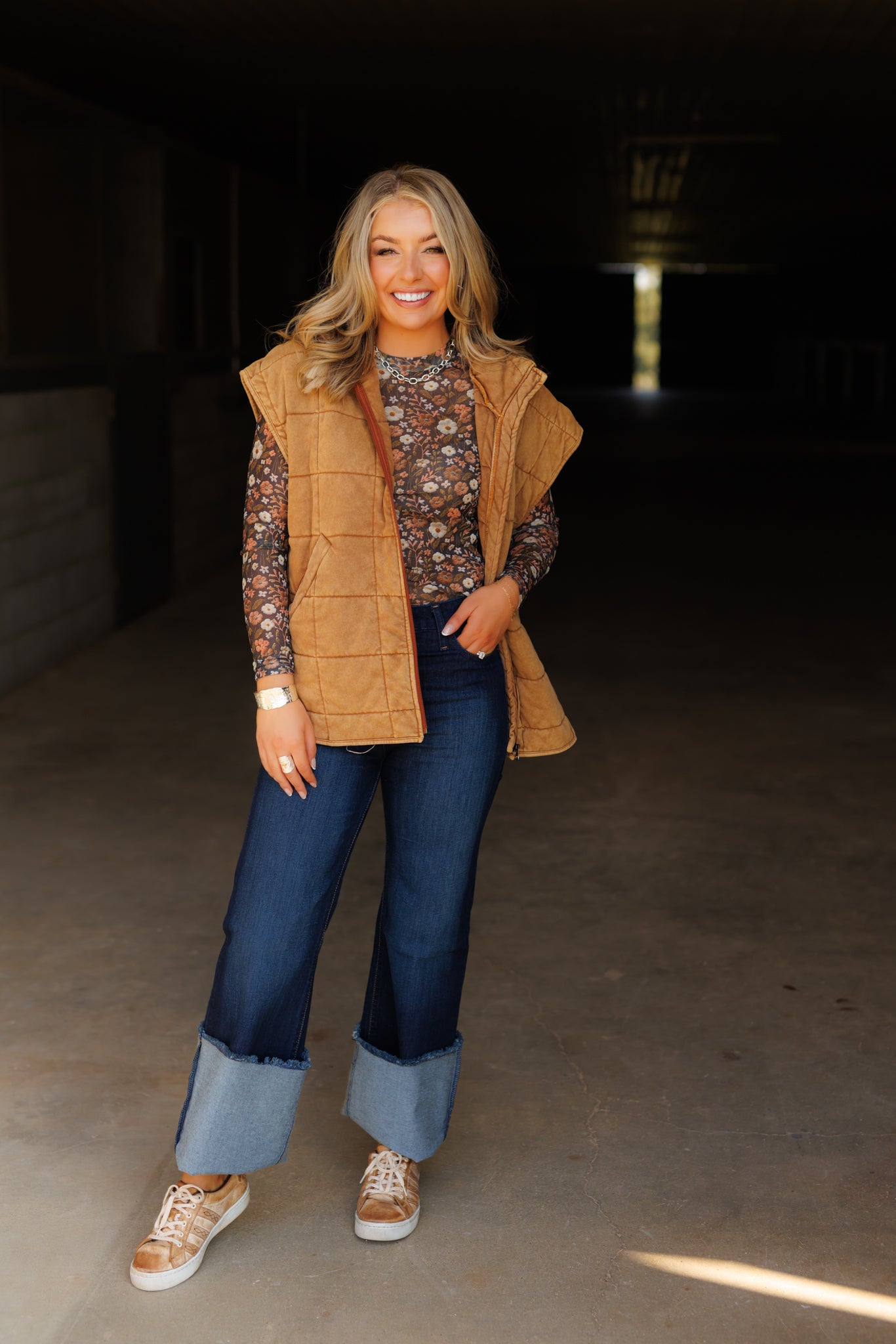 Vest, Brown Quilted HH1169