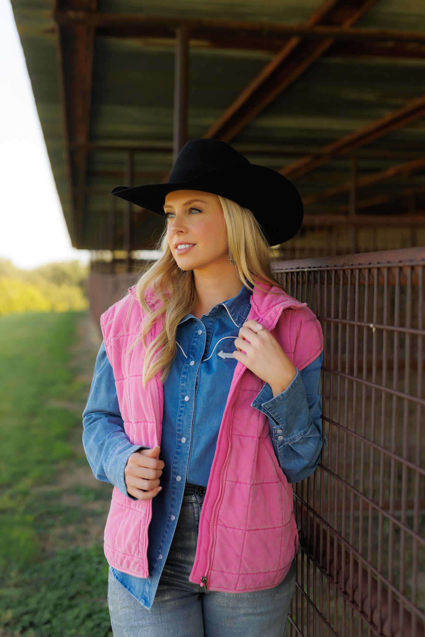 Vest, Hot pink Quilted HH1169