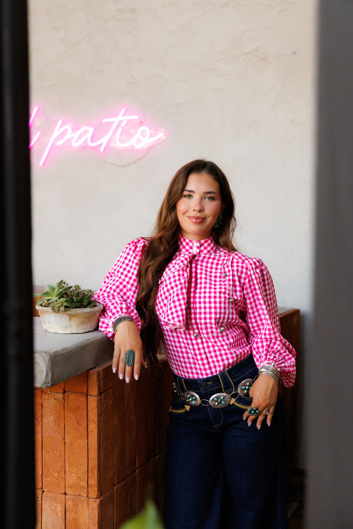 PINK GINGHAM Long Sleeve HH2731