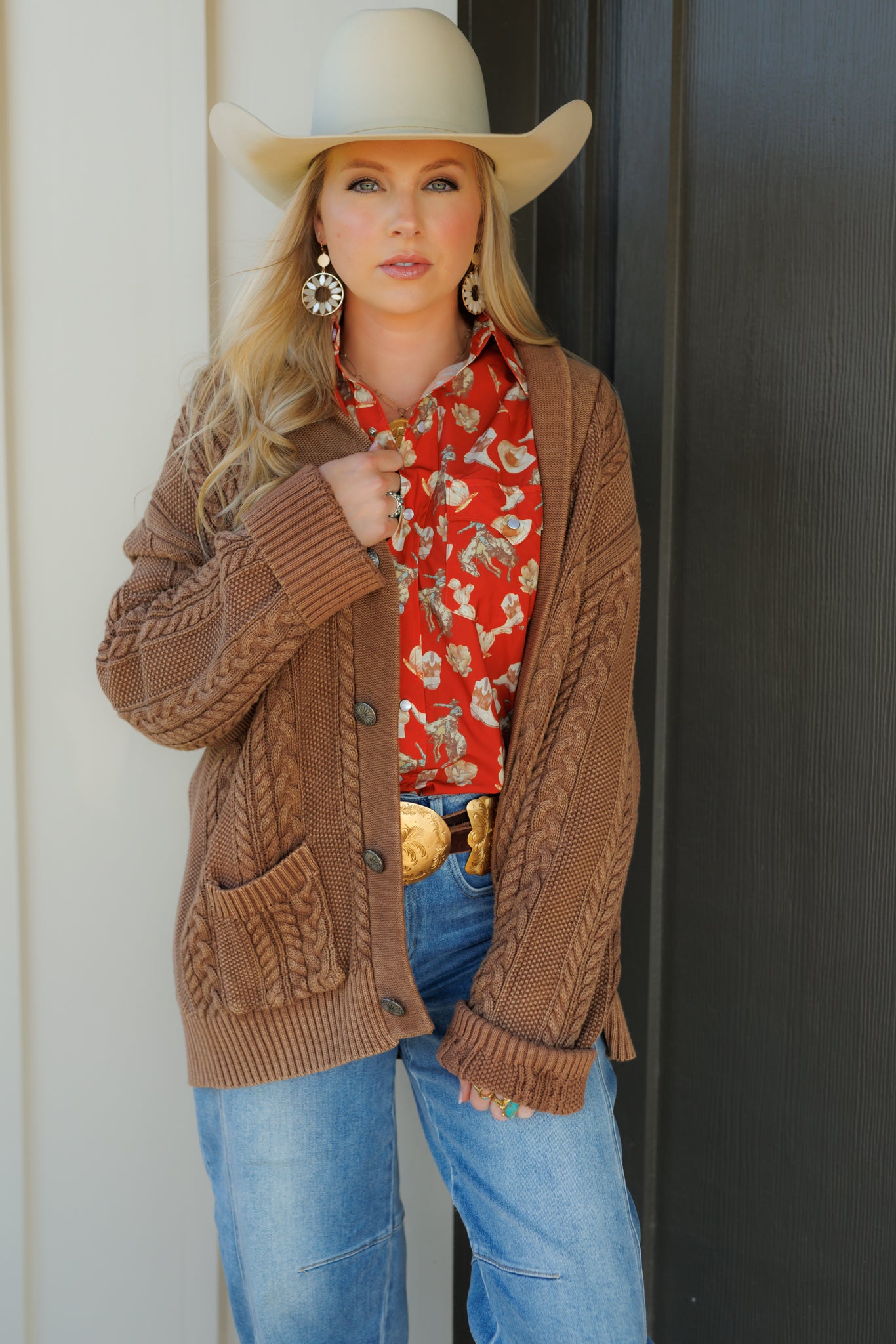 Cardigan, Brown Corded HH2600