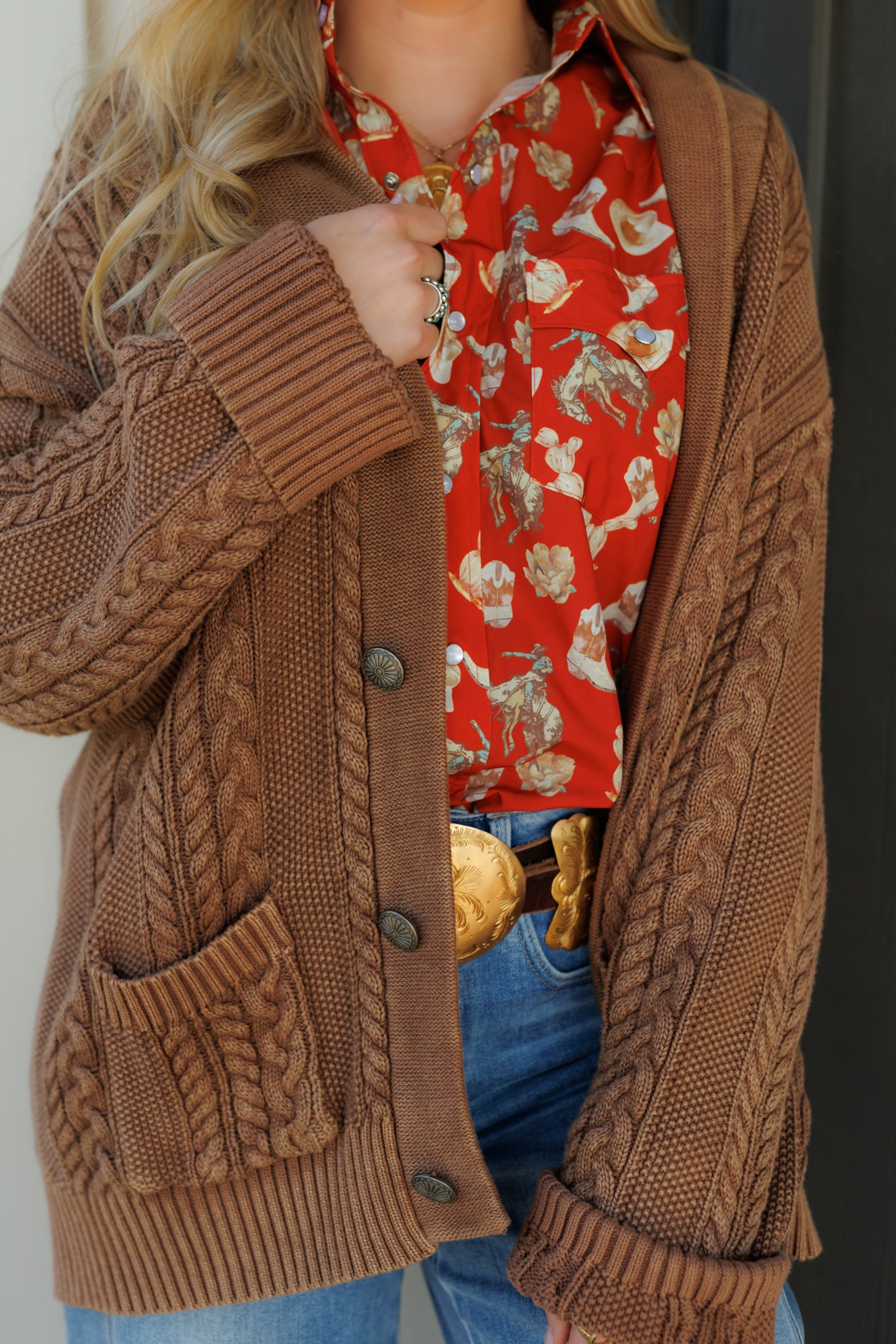 Cardigan, Brown Corded HH2600