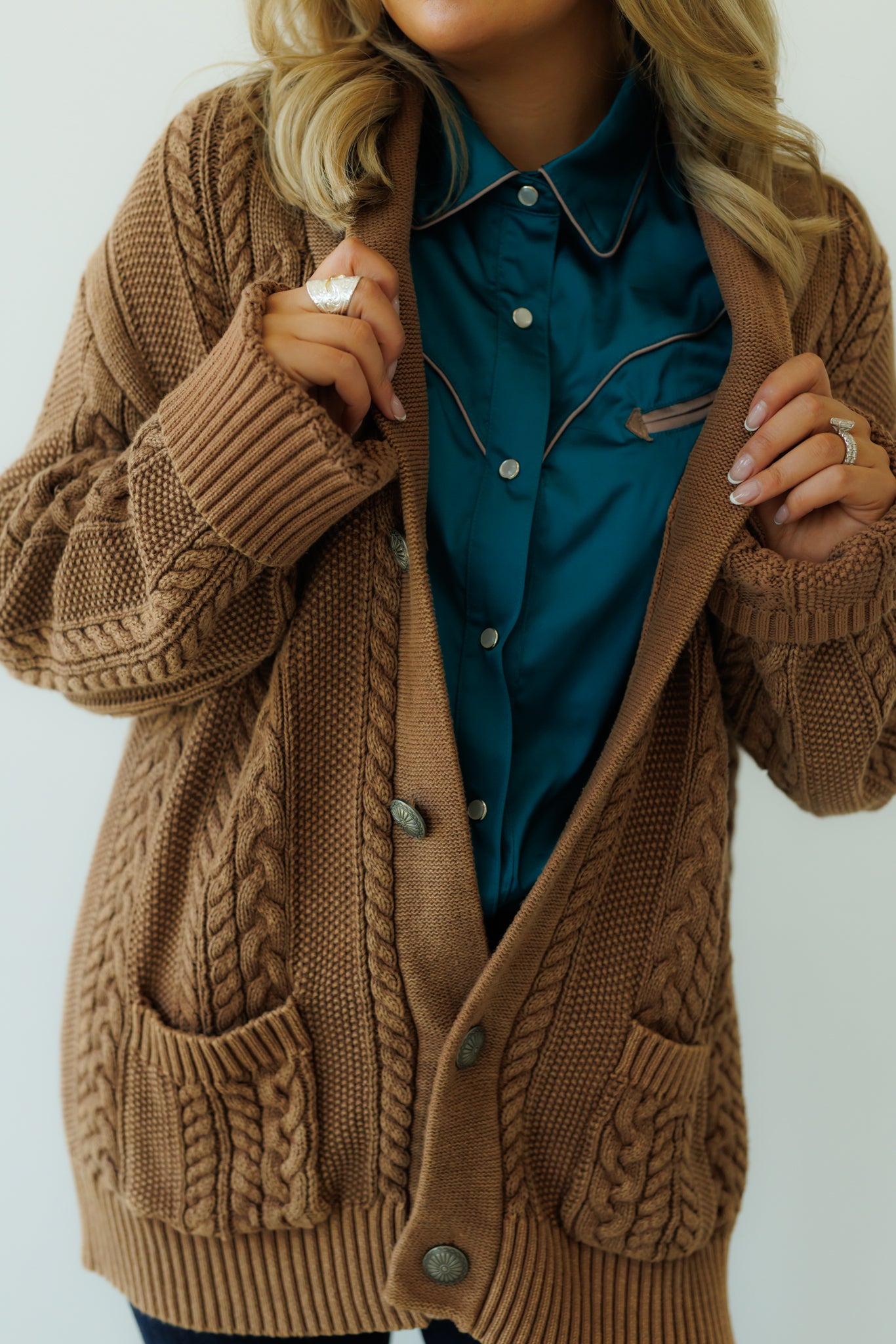 Cardigan, Brown Corded HH2600