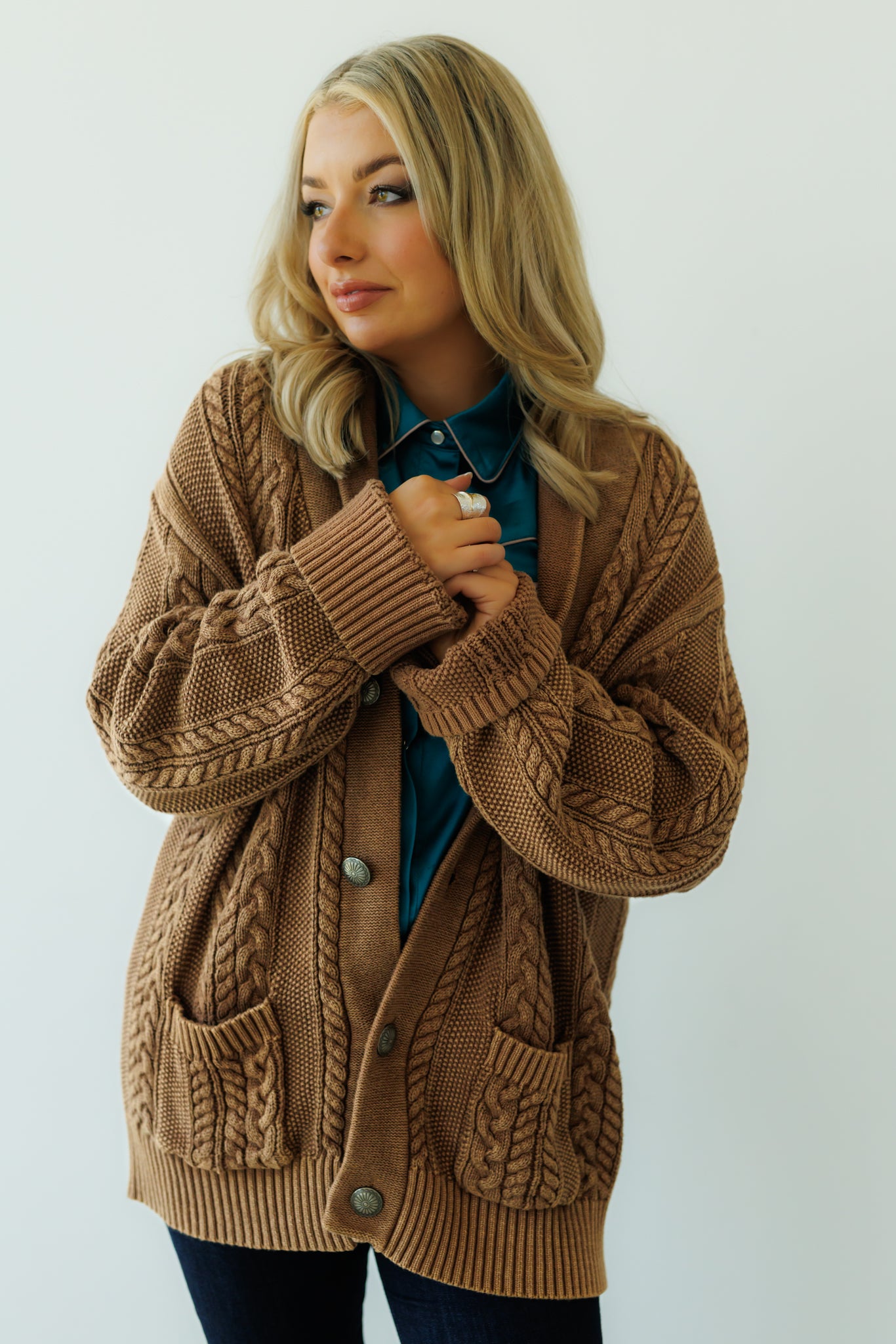 Cardigan, Brown Corded HH2600