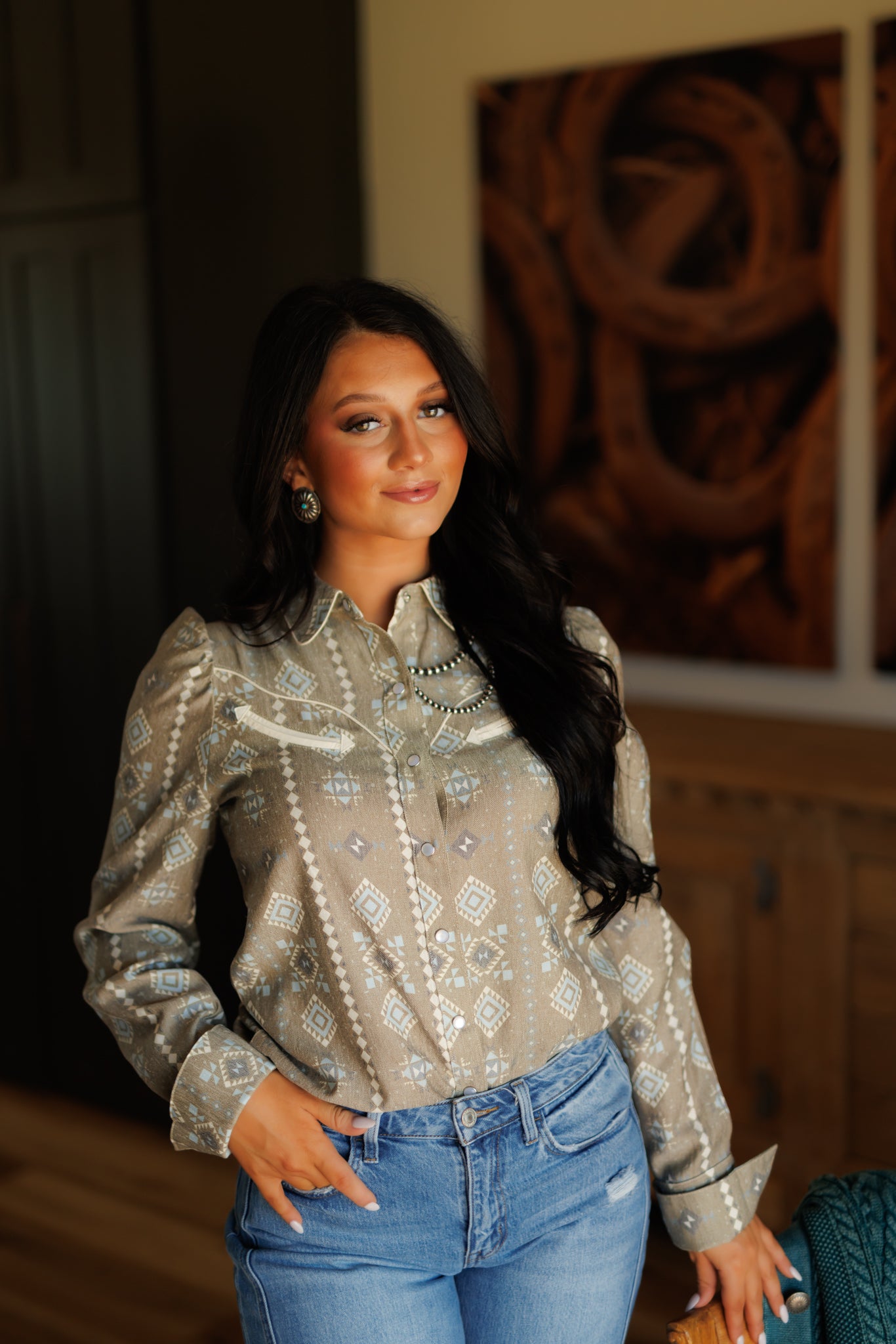 Pearl Snap, Vintage Aztec HH2708