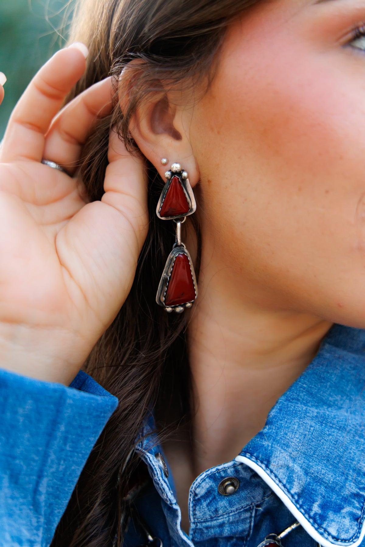 Trippy Turquoise Bloody Basin Jasper Earrings