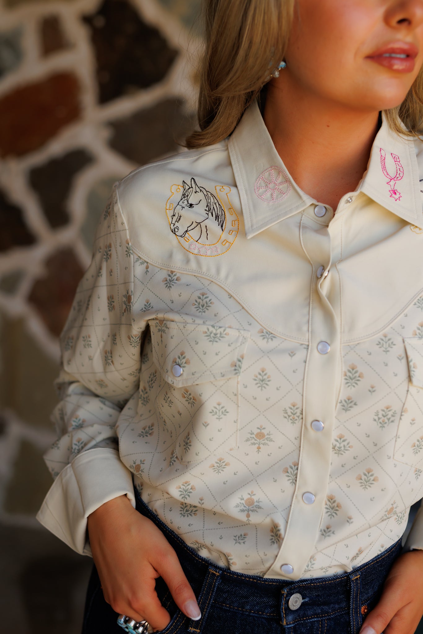Peal Snap, Spur Embroidery Cowboy LS HH2709