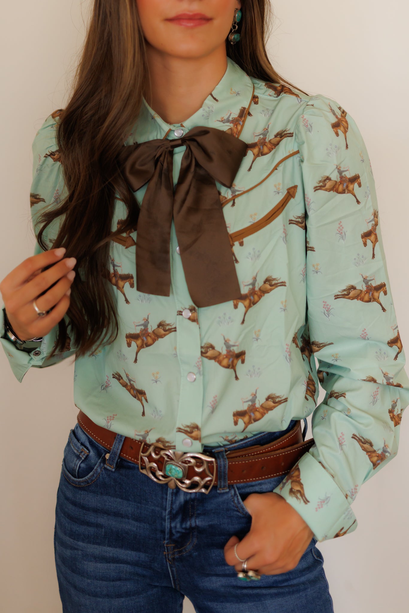 Performance Shirt, Mint Floral Cowboy HH2710