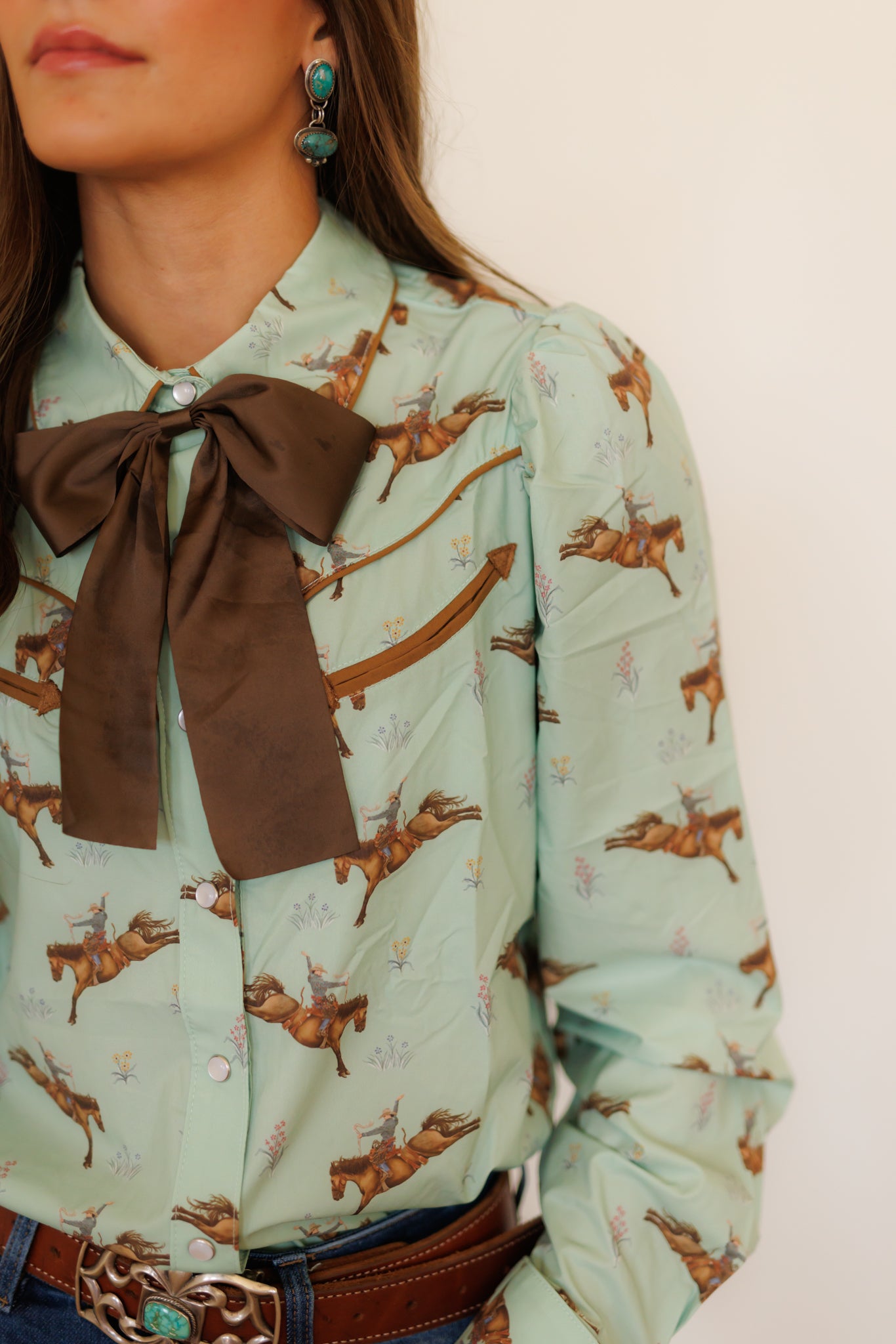 Performance Shirt, Mint Floral Cowboy HH2710