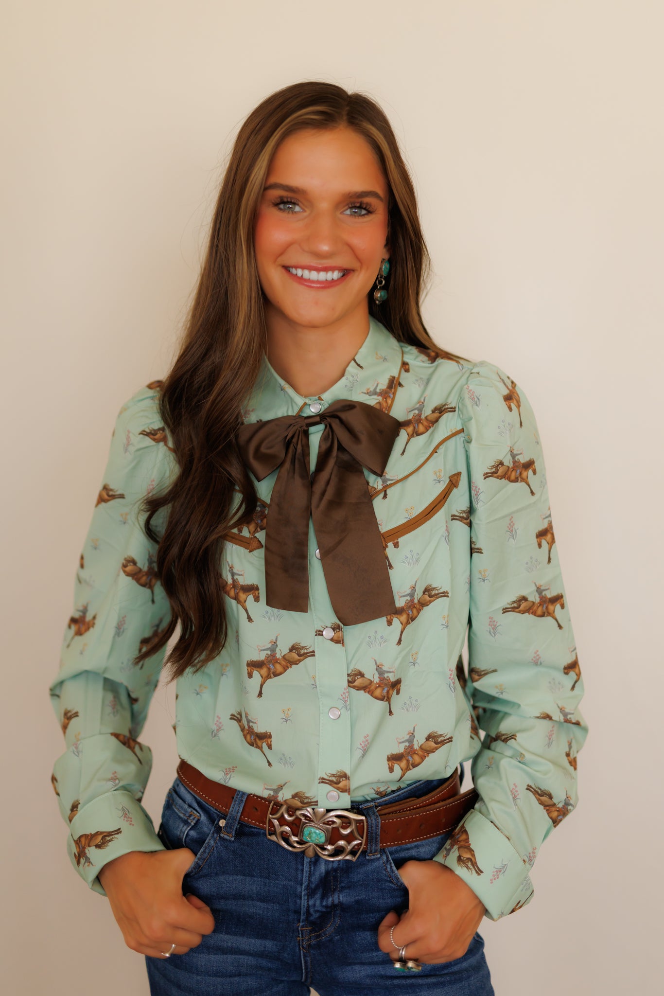 Performance Shirt, Mint Floral Cowboy HH2710