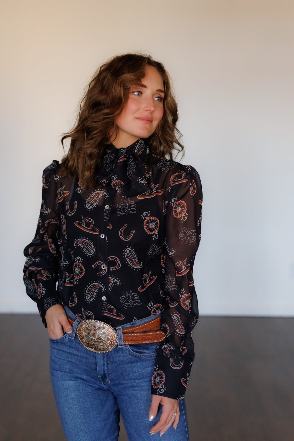 Black Feather Tie Top HH2712