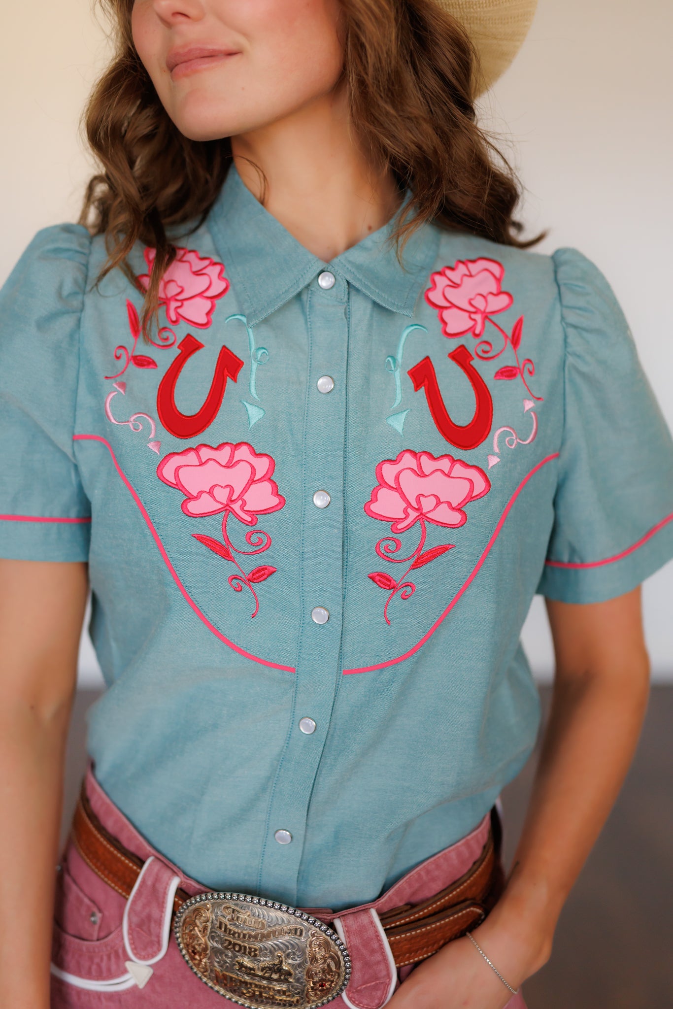 Pearl Snap, Embroidery Rose Chabray SS HH2737