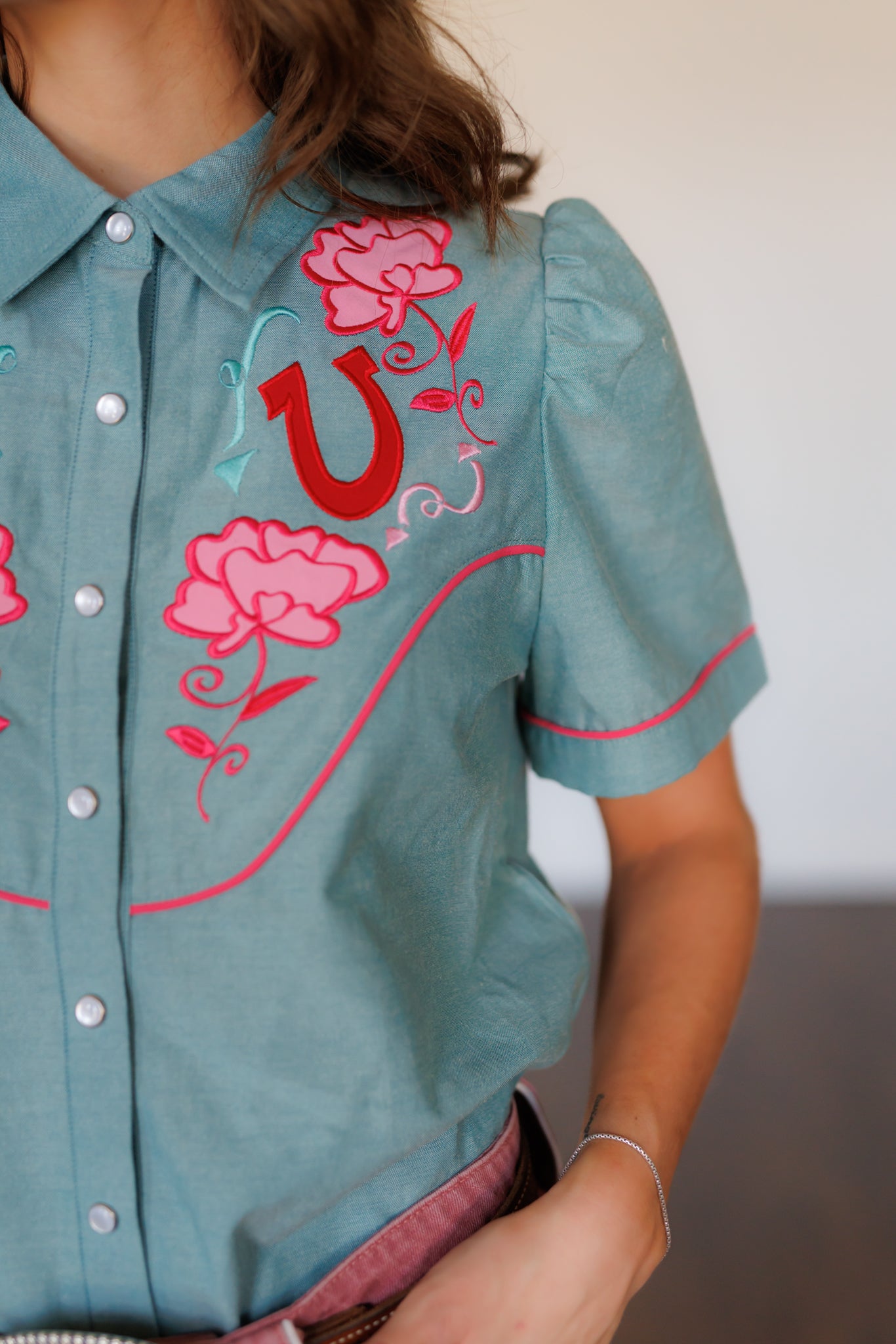 Pearl Snap, Embroidery Rose Chabray SS HH2737