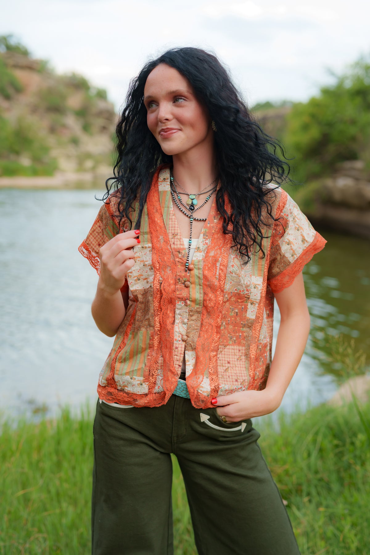 Top, Copper Canyon Lace Top HH2760 (SINGLES)