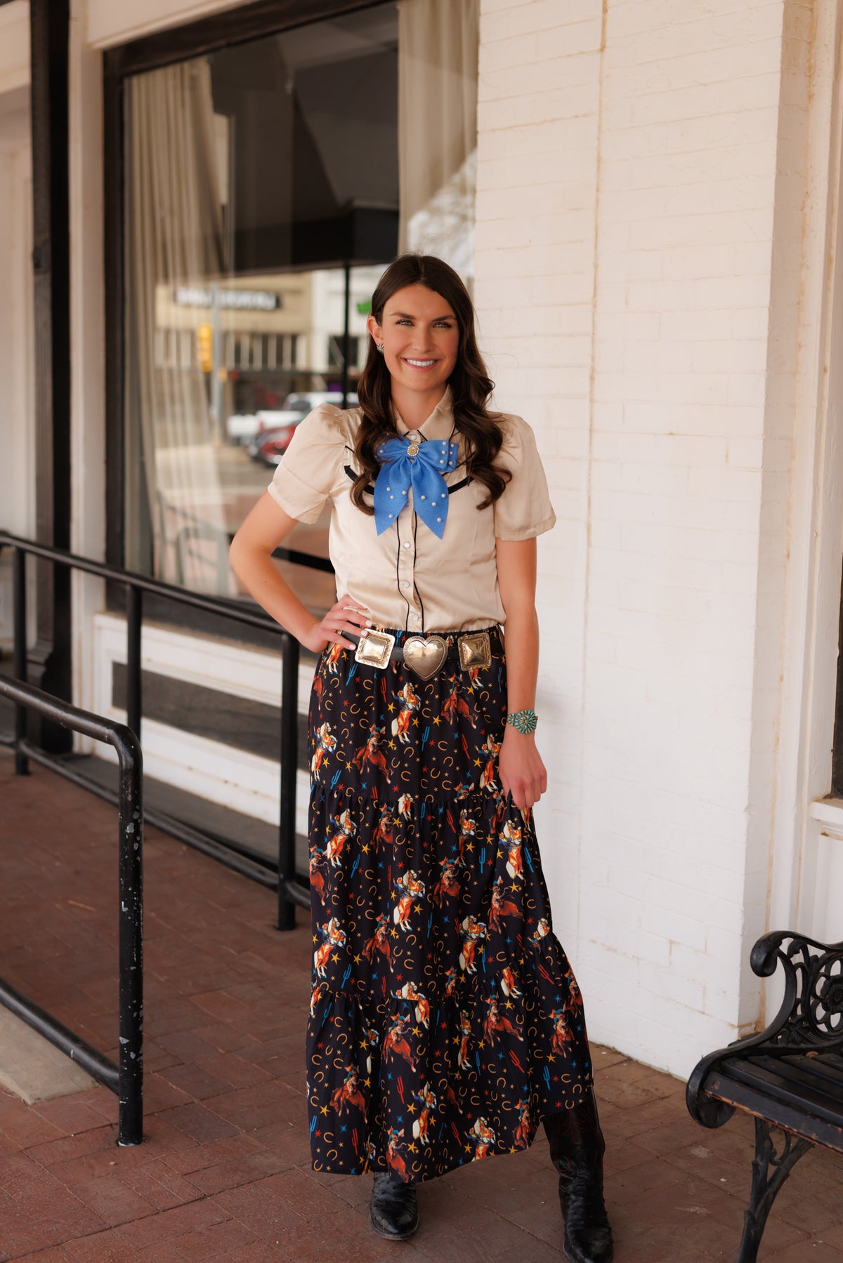 Black Star Cowboy Skirt HH3004