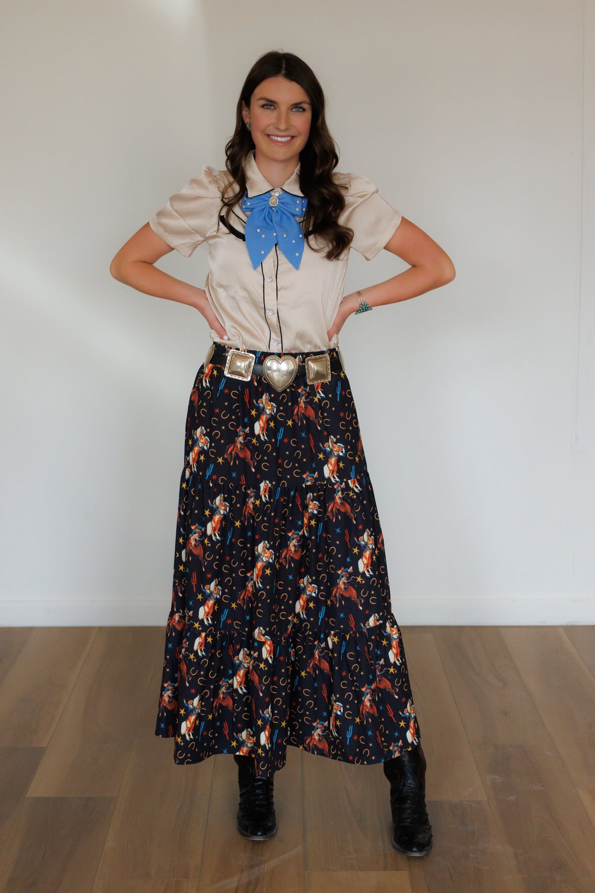 Black Star Cowboy Skirt HH3004