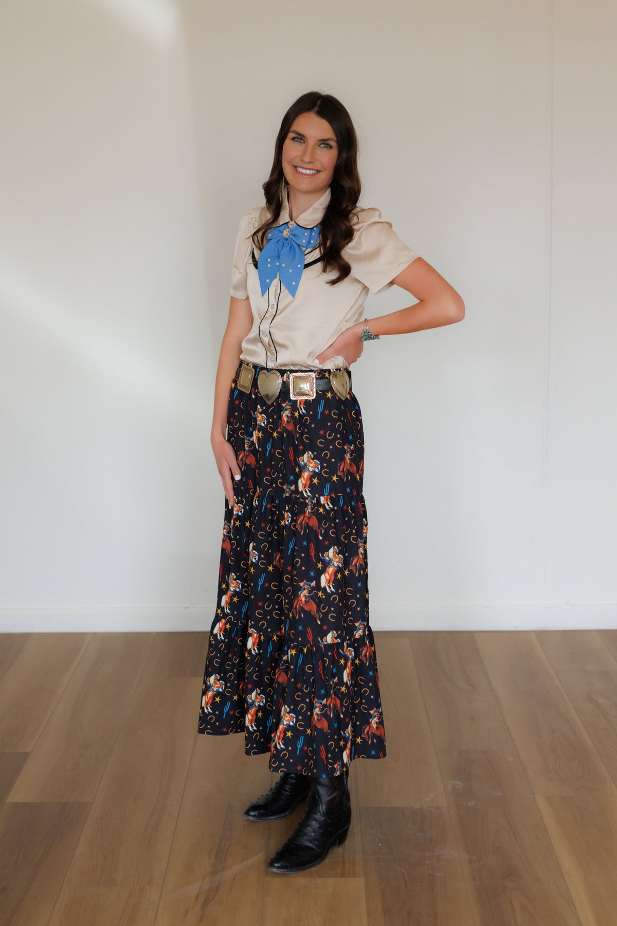 Black Star Cowboy Skirt HH3004