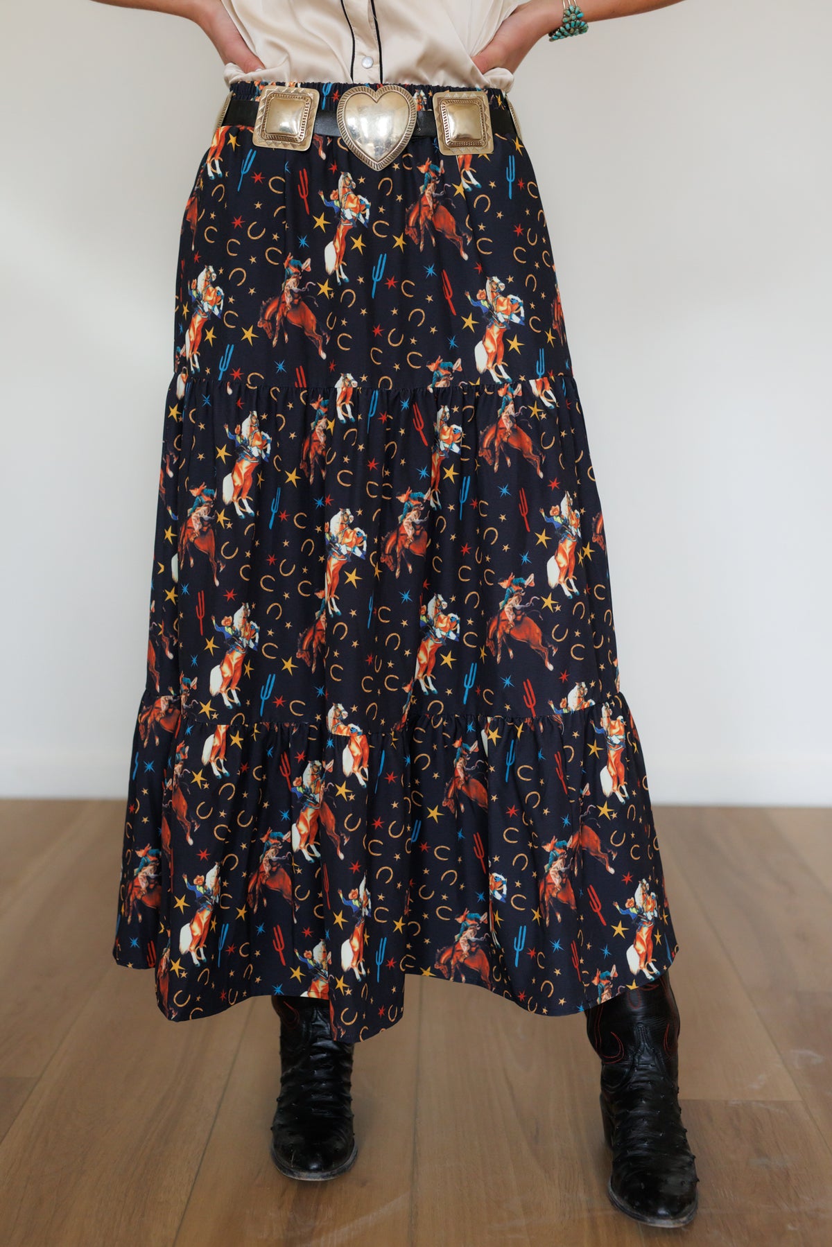Black Star Cowboy Skirt HH3004