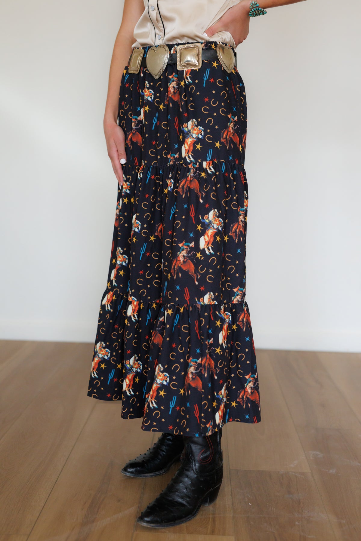 Black Star Cowboy Skirt HH3004