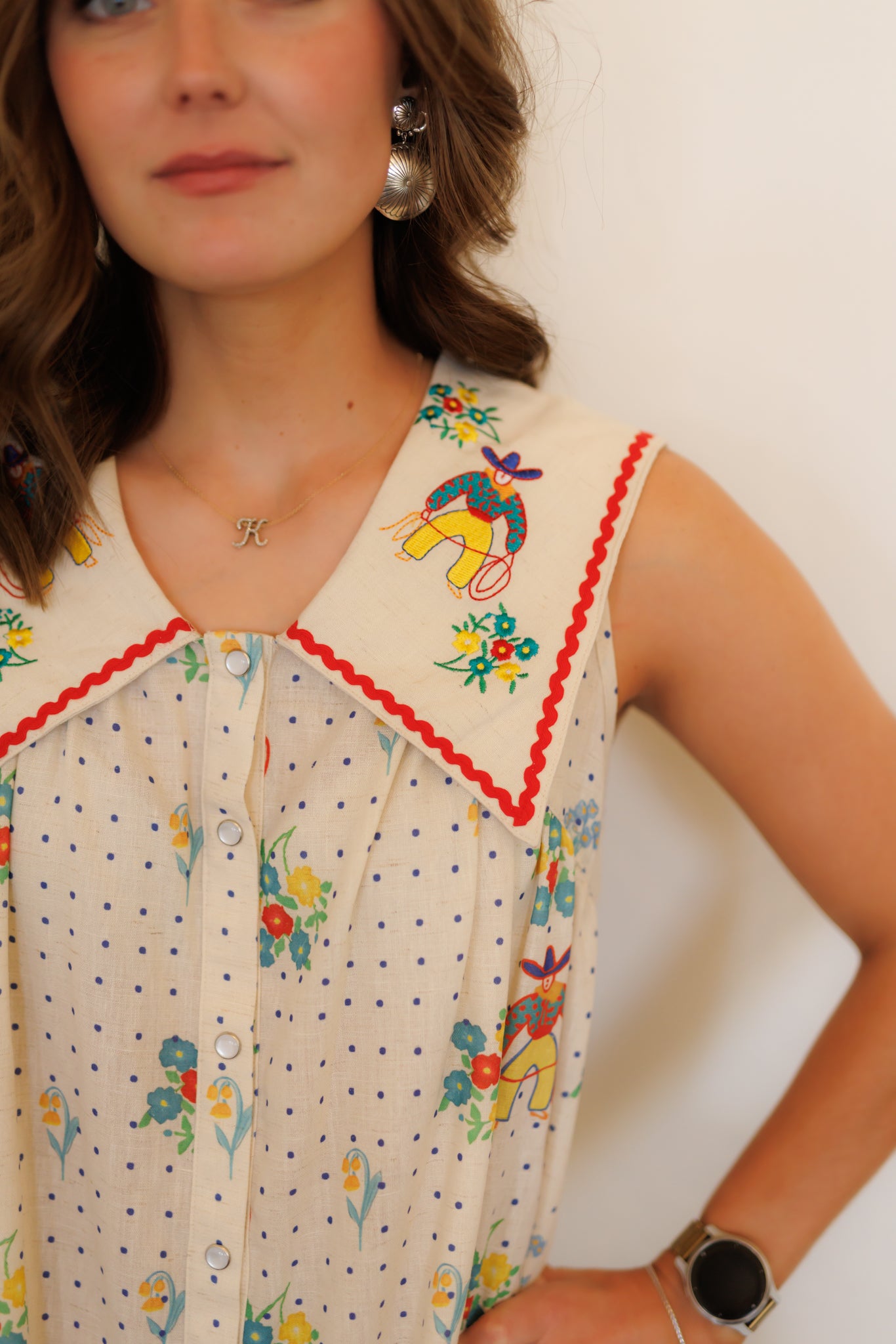 Dress, Flower Dot Cowboy HH304