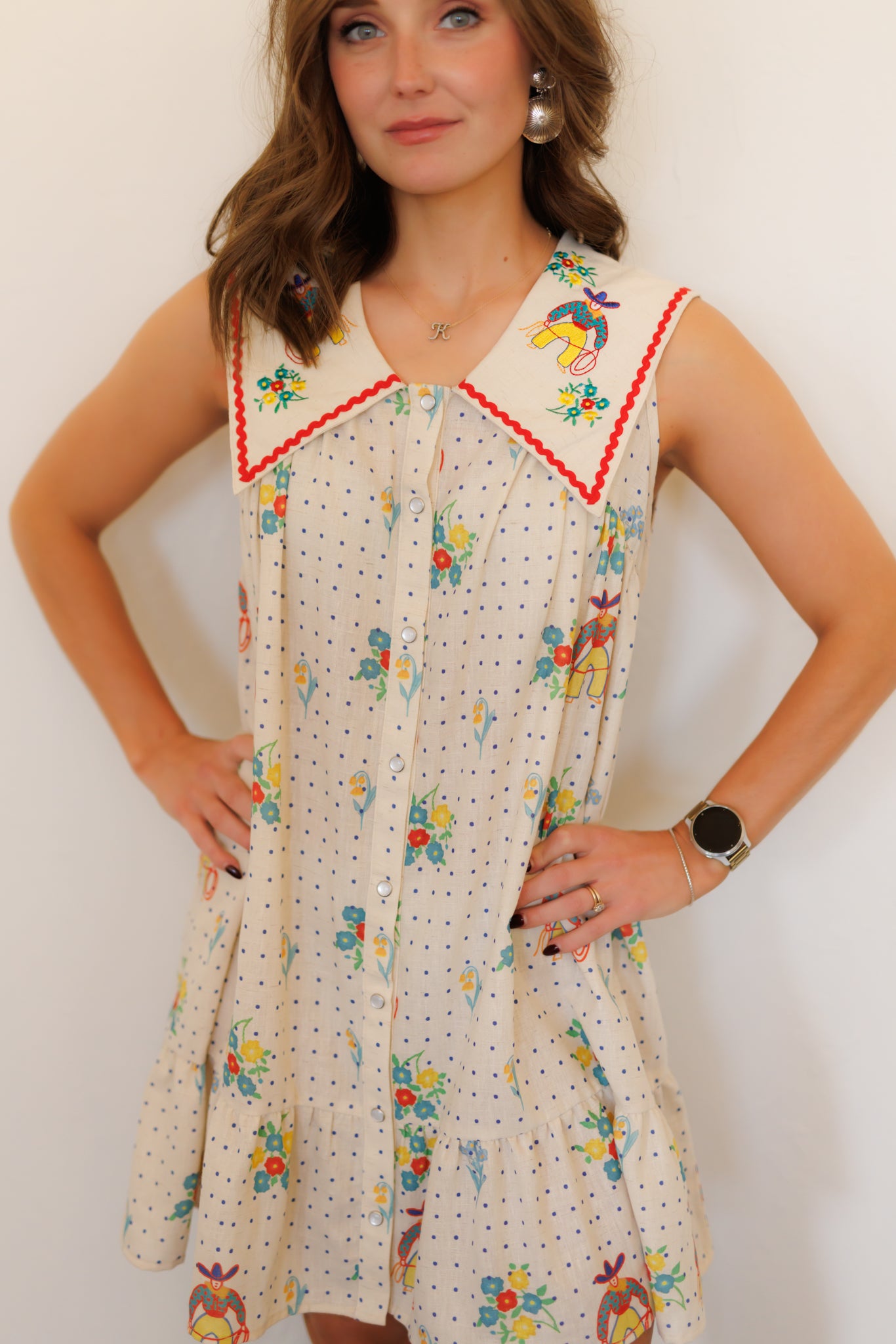 Dress, Flower Dot Cowboy HH304