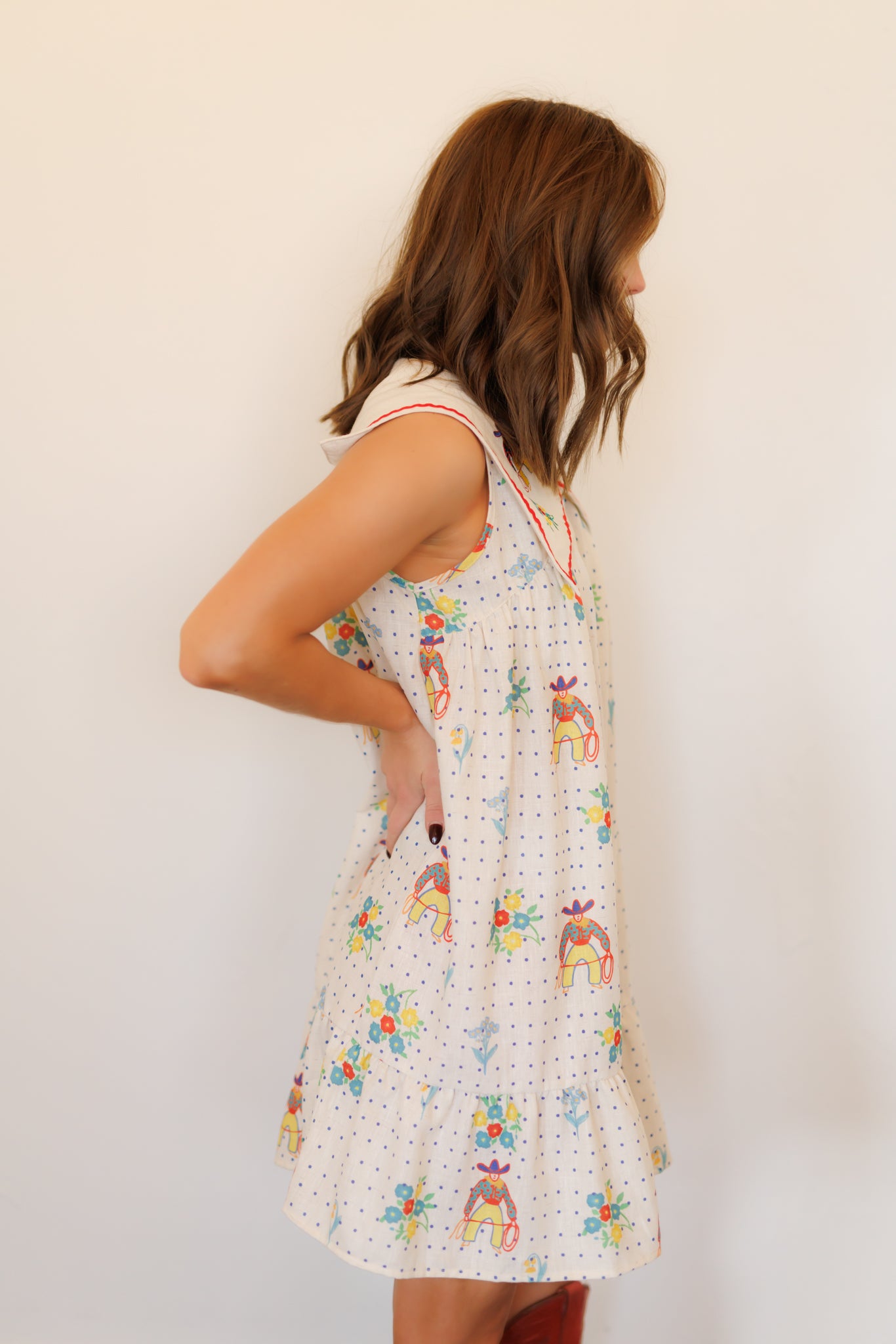Dress, Flower Dot Cowboy HH304