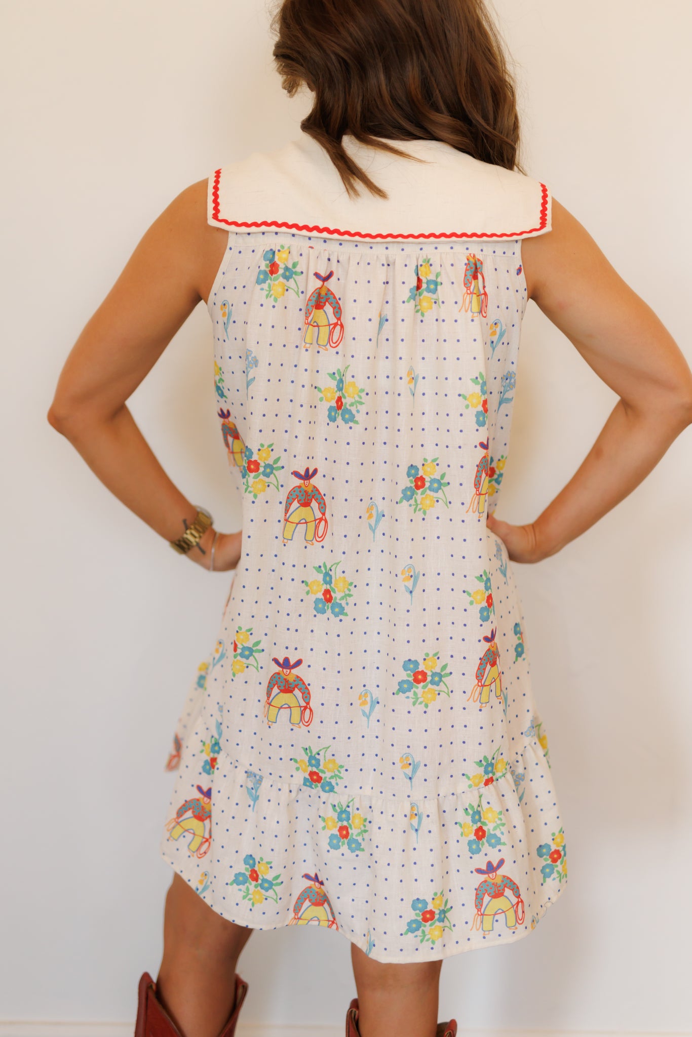 Dress, Flower Dot Cowboy HH304