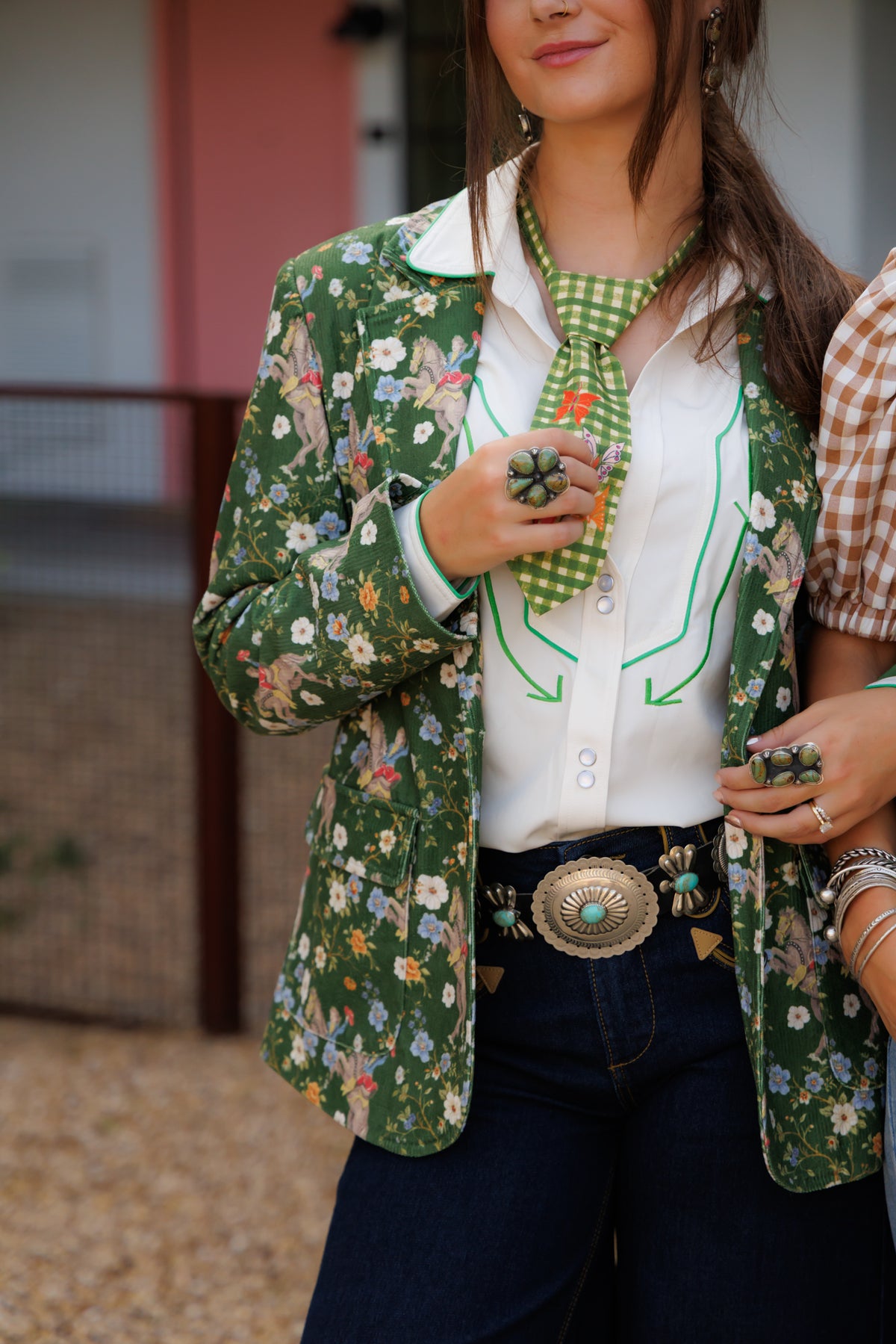Flower Horse Cowboy Cord Jacket (HH4005)