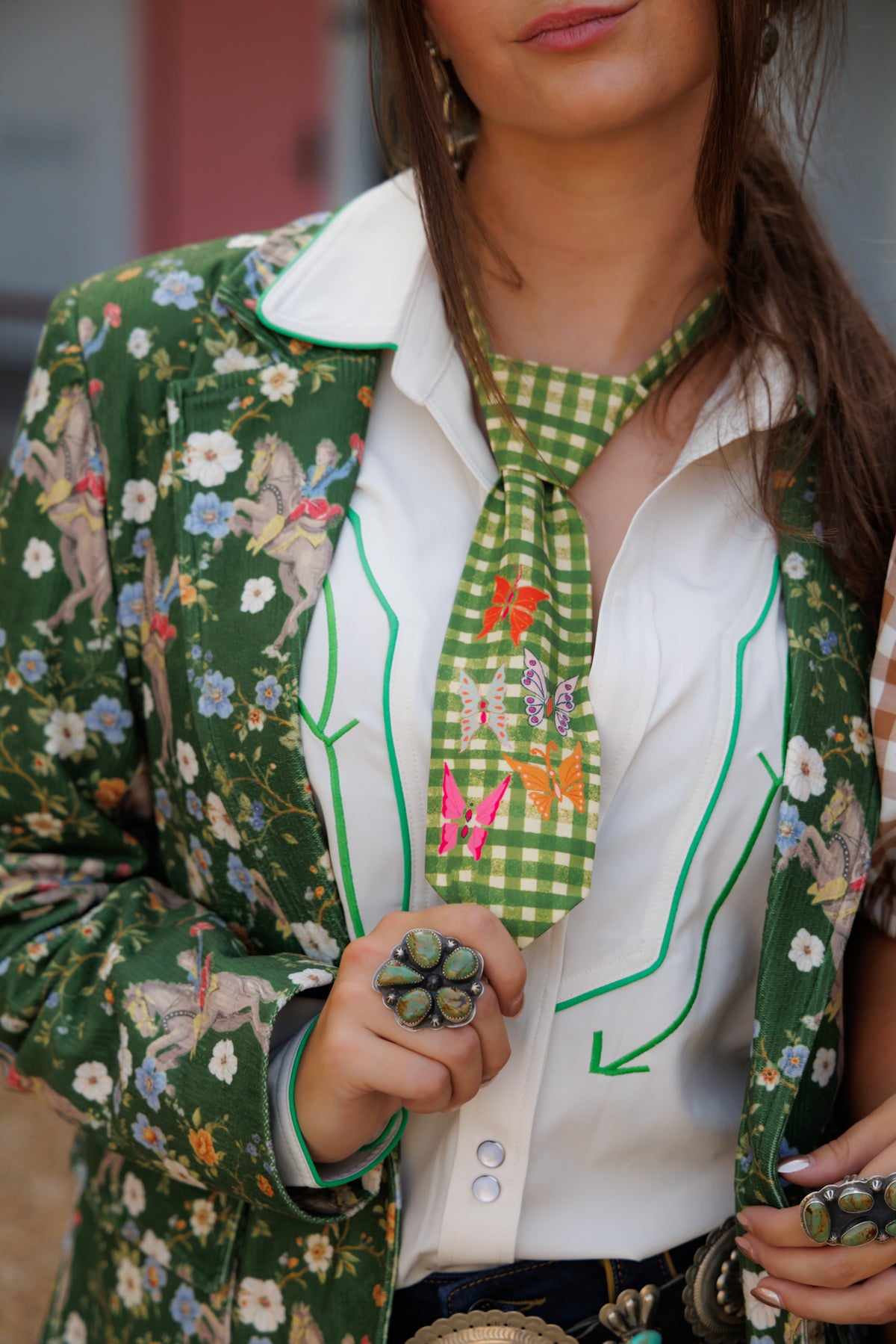 Flower Horse Cowboy Cord Jacket (HH4005)