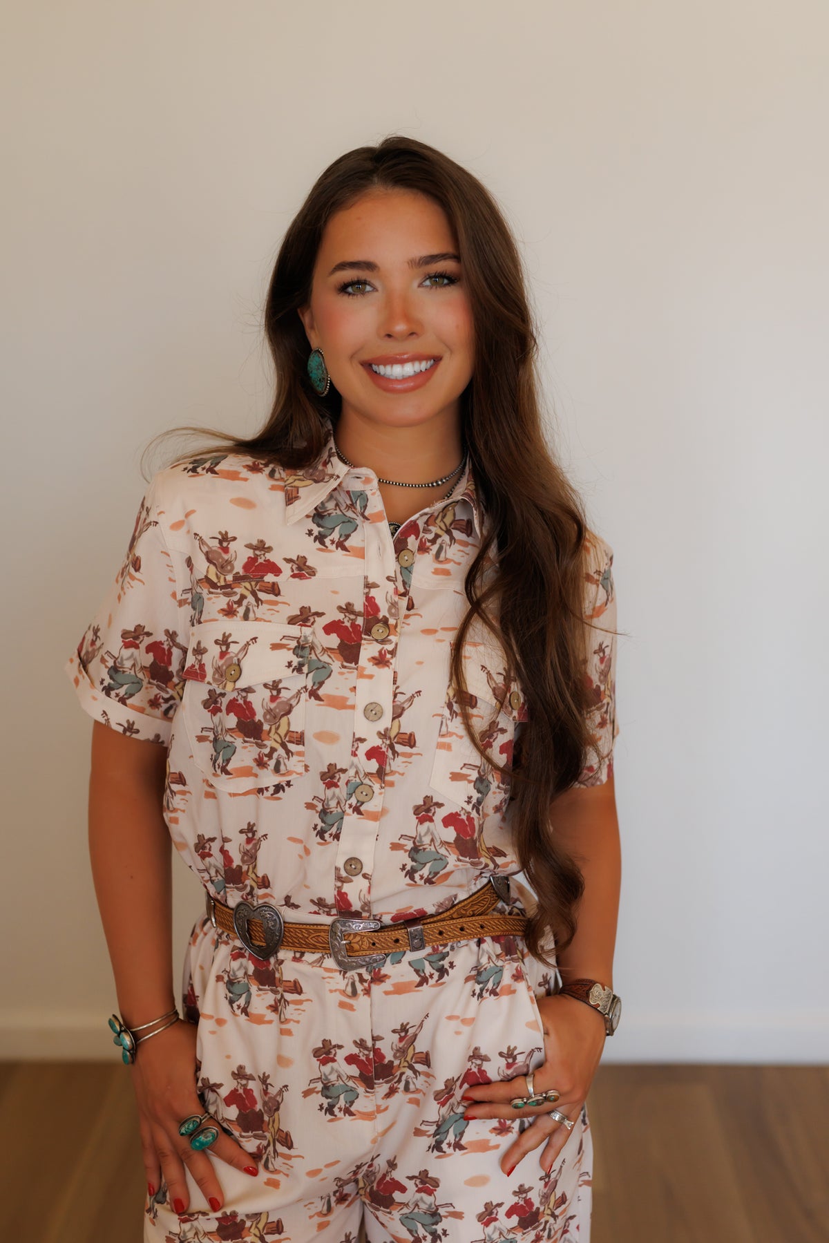 (PRE-ORDER)Wagon Wheel Romper (HH70)